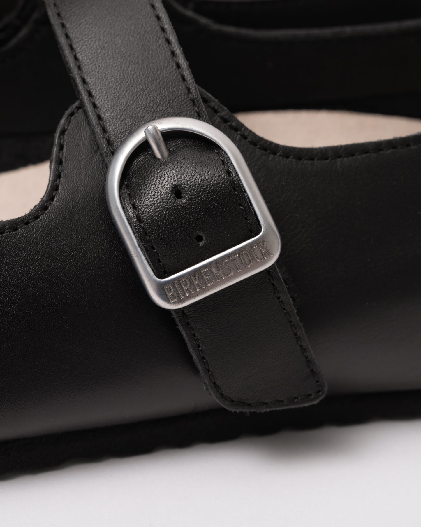 Birkenstock Santa Clarita Leather Womens Shoes - Black