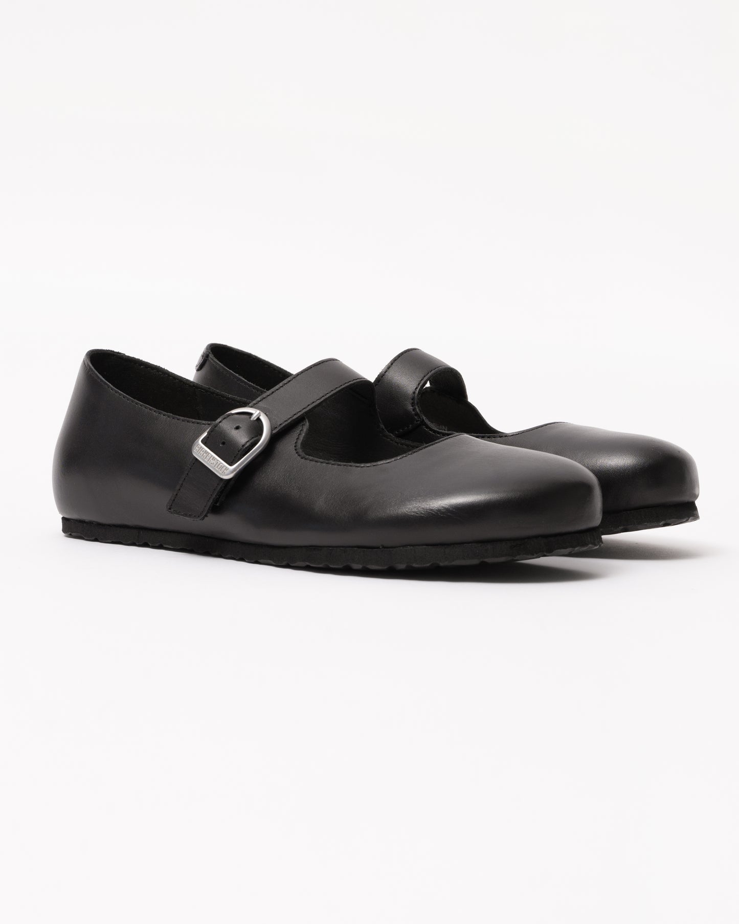 Birkenstock Santa Clarita Leather Womens Shoes - Black