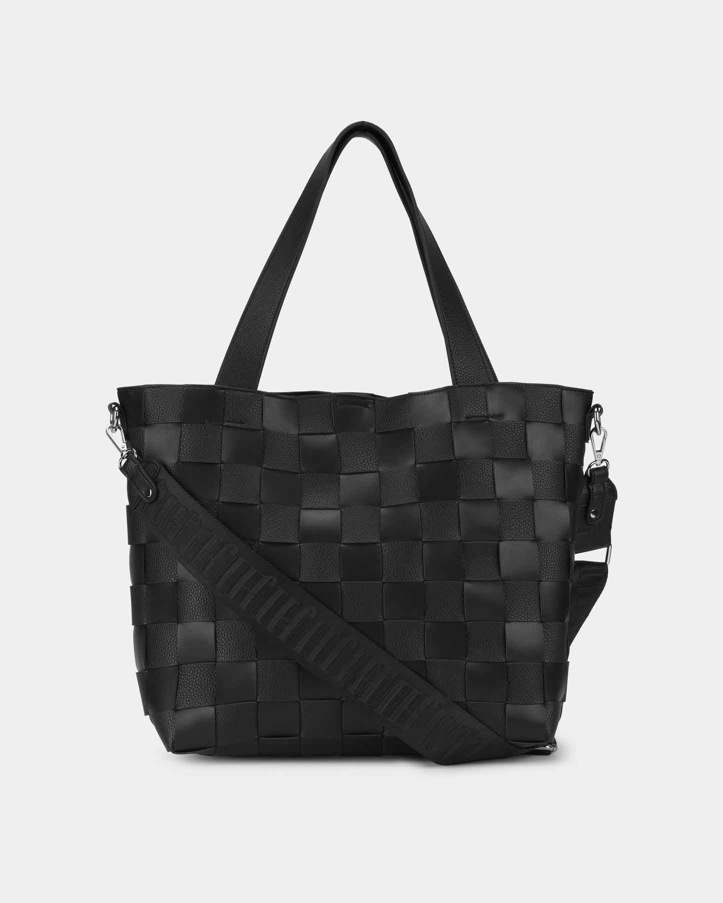 Ilse Jacobsen Chip Braided Womens Cross-Body Shopper - Black 001