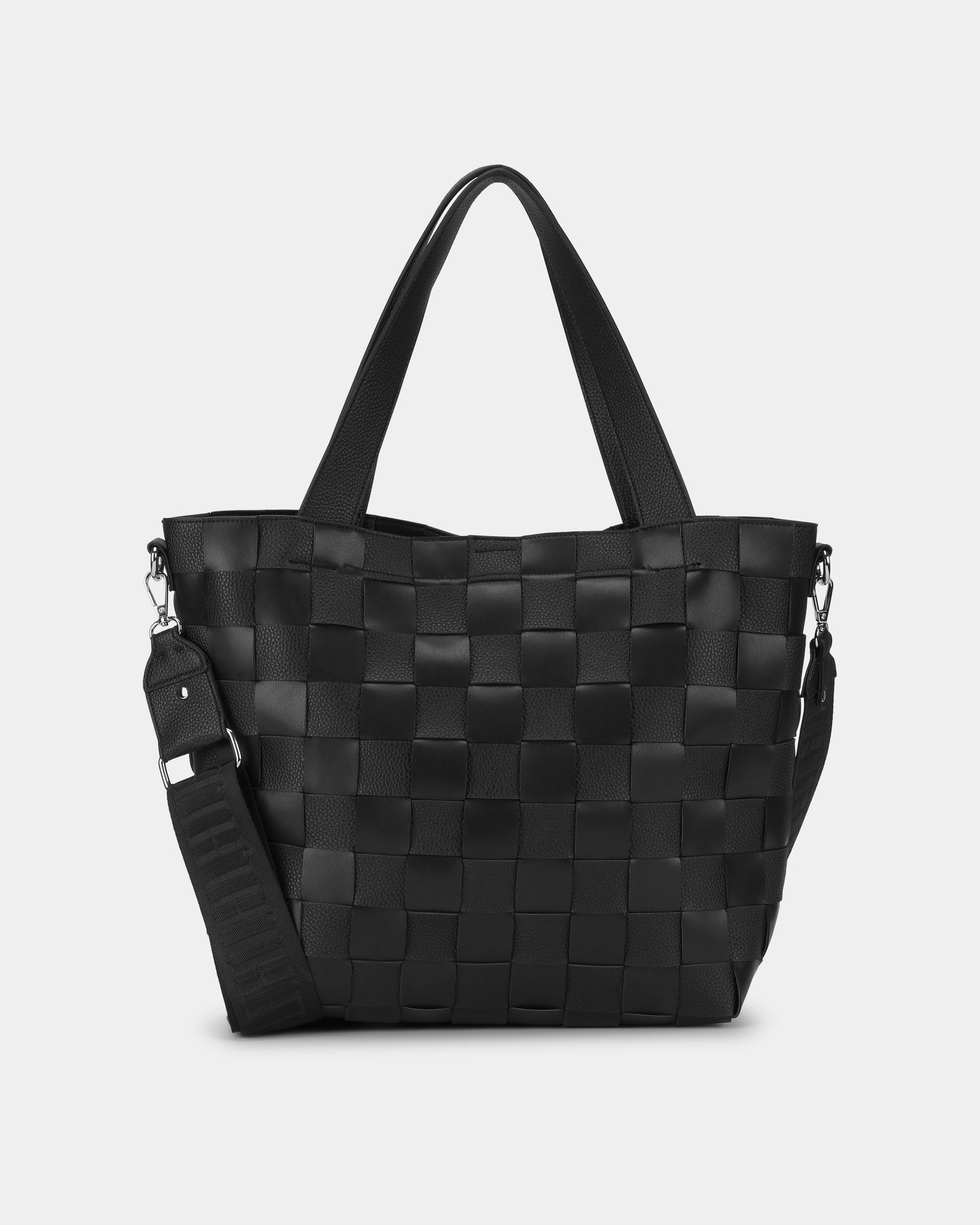 Ilse Jacobsen Chip Braided Womens Cross-Body Shopper - Black 001