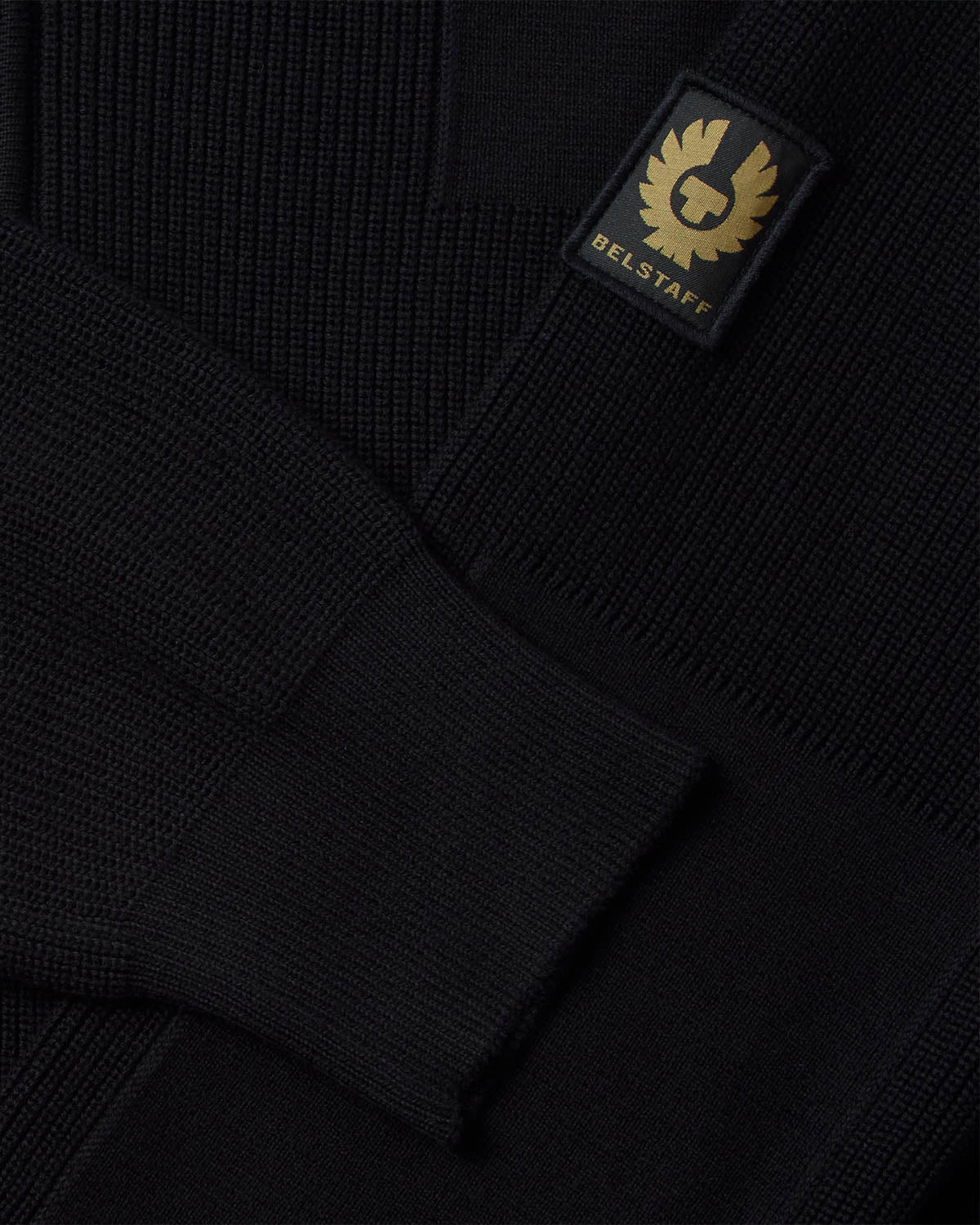 Belstaff Commander Mens Quarter Zip Jumper - Black
