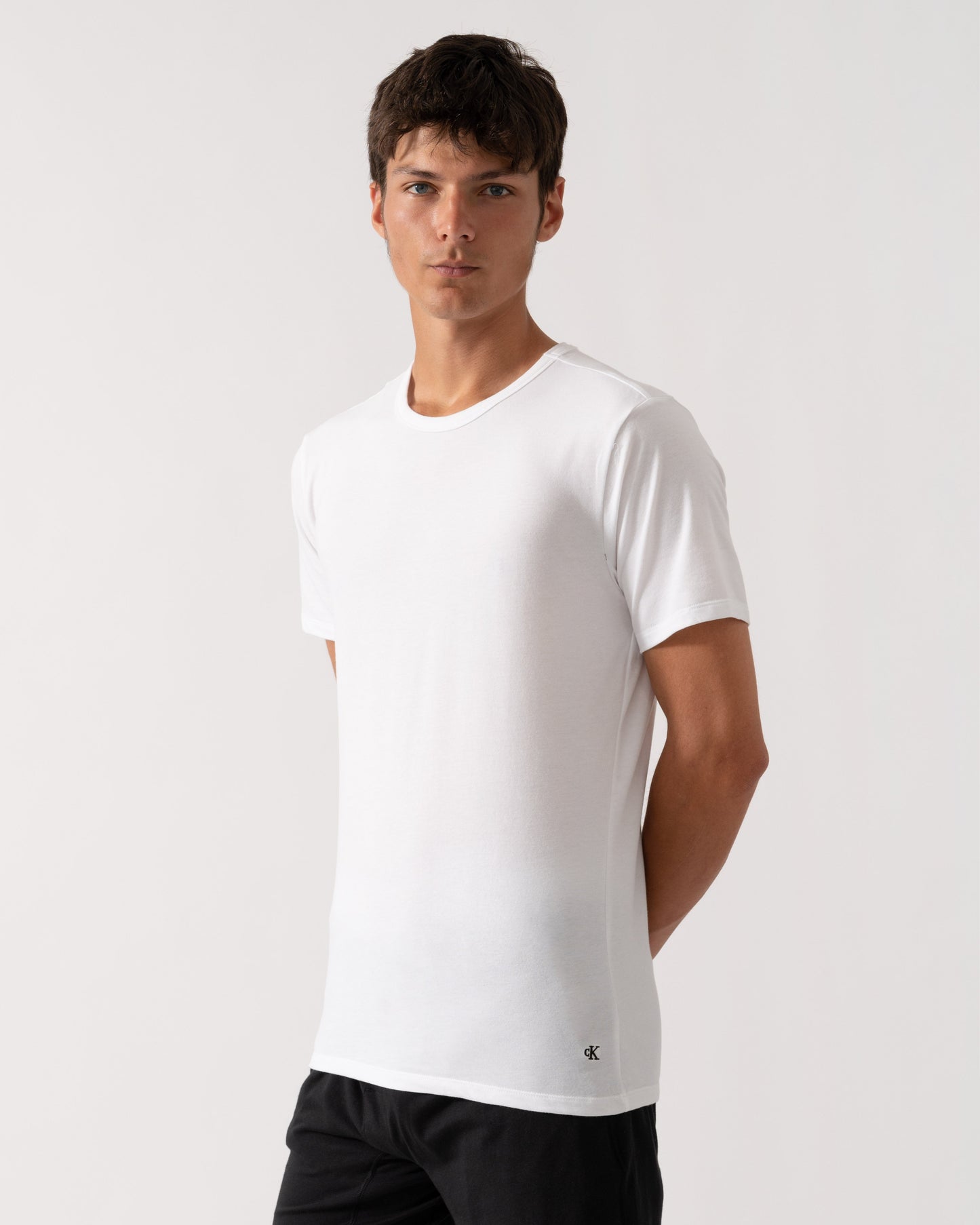 Calvin Klein Short Sleeve 3 Pack Mens T Shirts - Black/Grey Heather/White