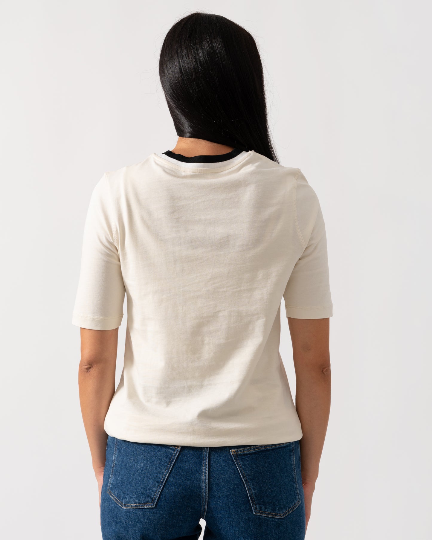 Calvin Klein Viscose Rib Detail Womens Tee