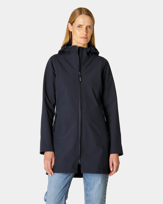 Ilse Jacobsen Daybreak Womens Softshell Raincoat - Dark Indigo 660