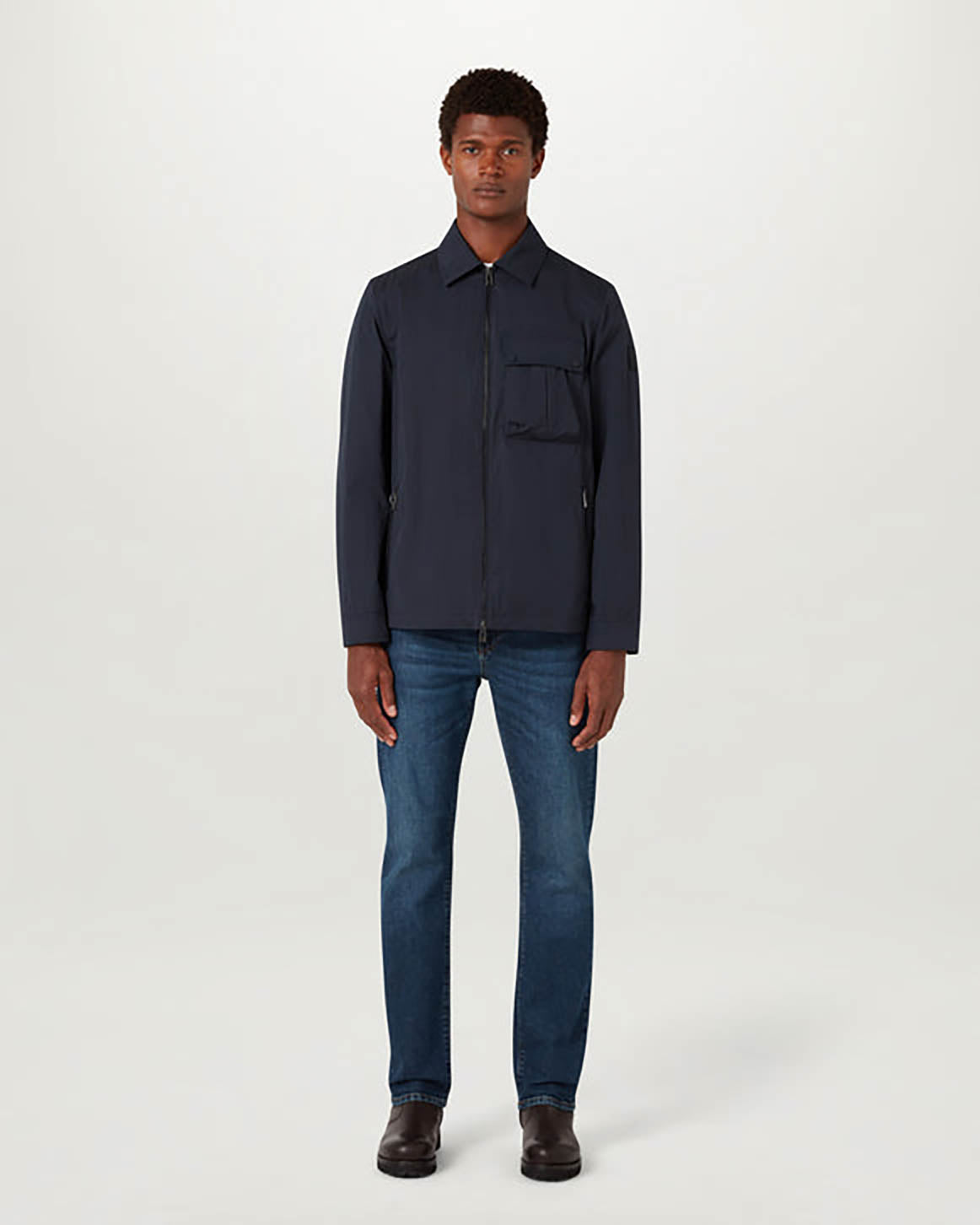 Belstaff Drome Mens Overshirt - Dark Ink
