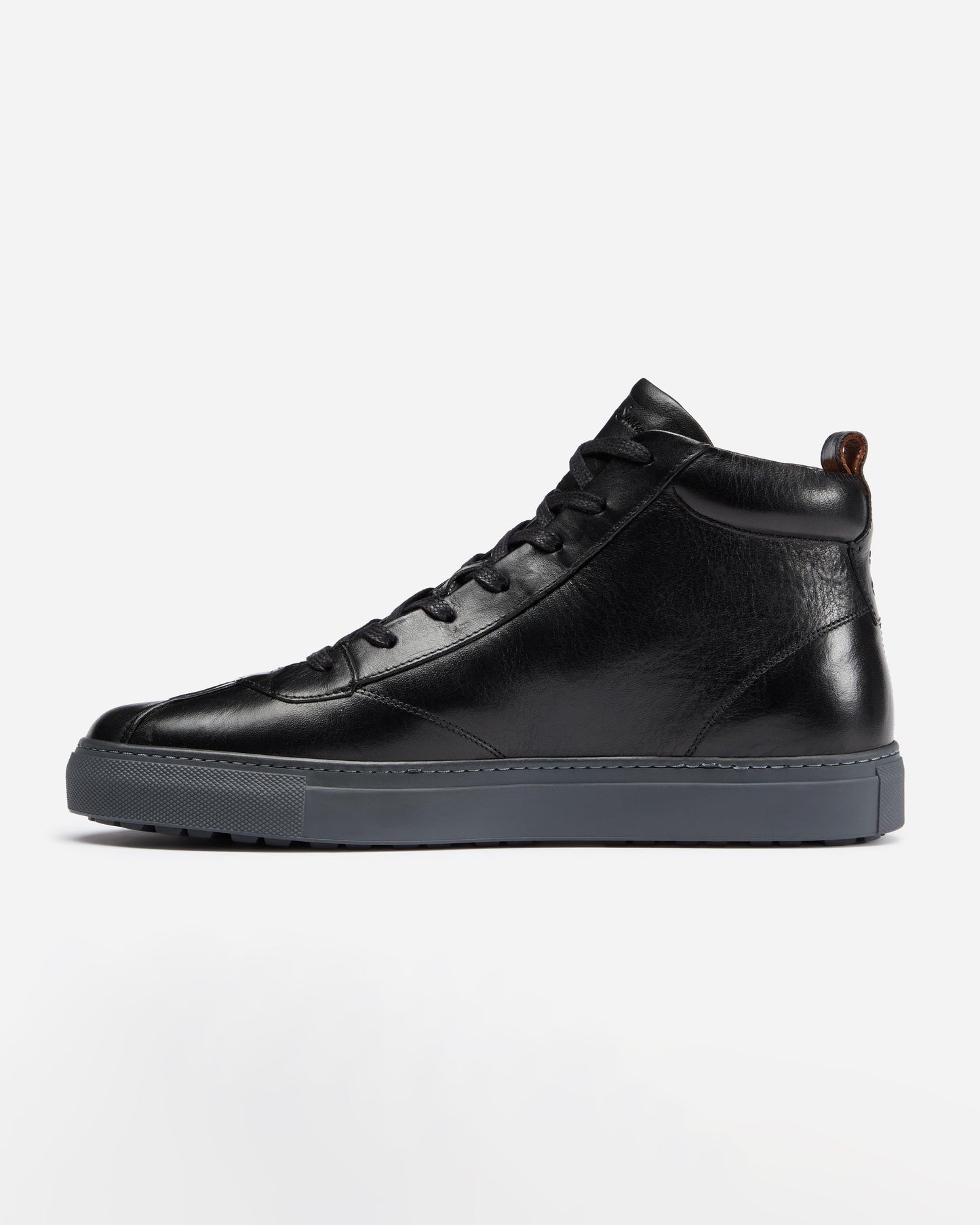 Oliver Sweeney Defeza Mens Calf Leather Retro Hi-Tops - Black