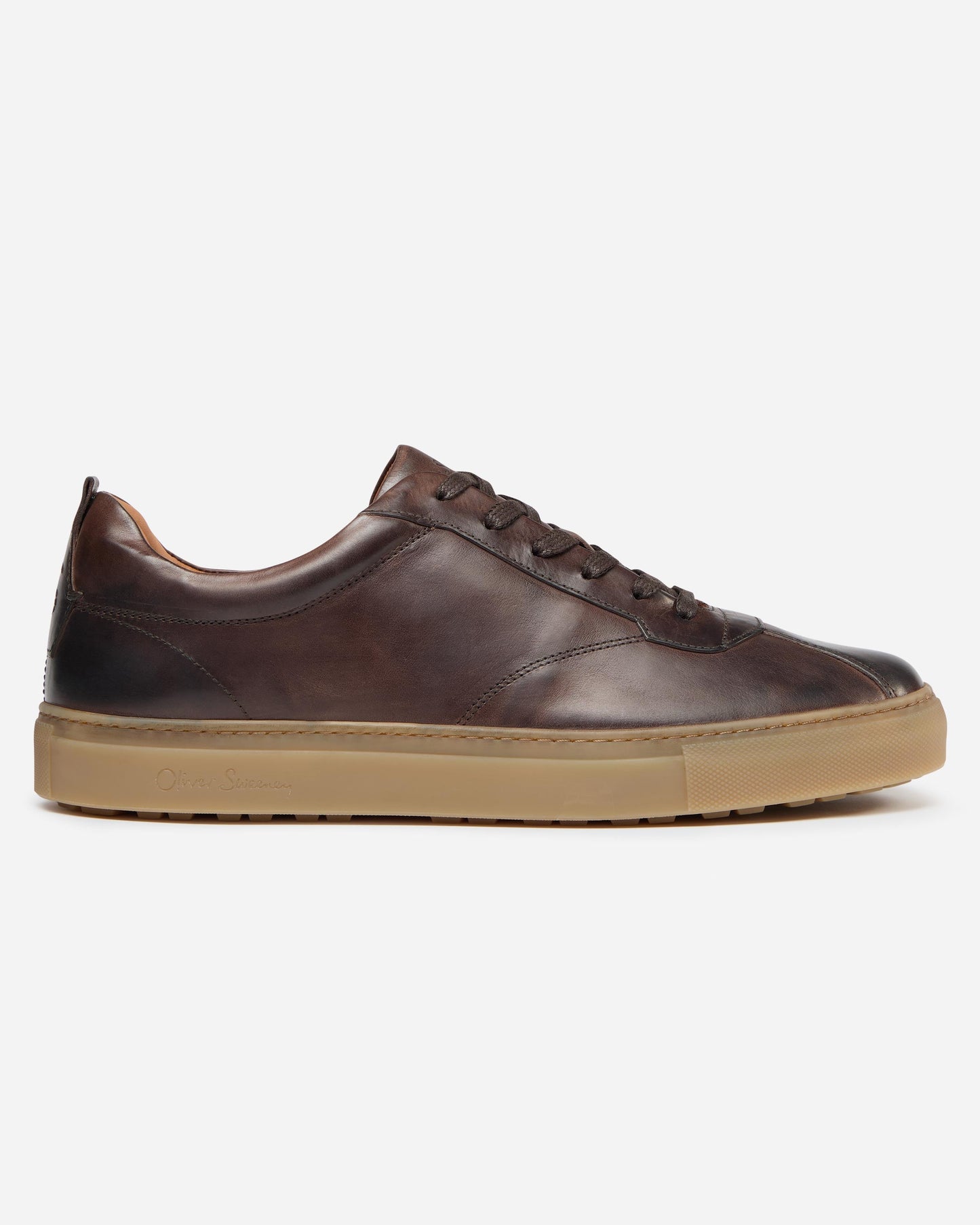Oliver Sweeney Ermida Mens Hand Washed Calf Leather Trainers - Brown