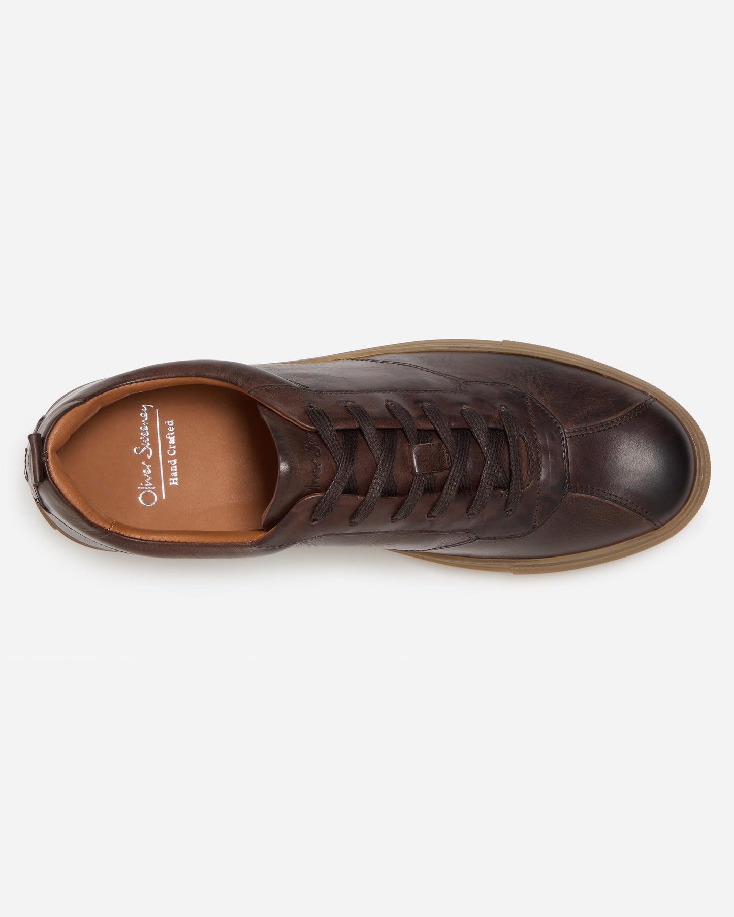 Oliver Sweeney Ermida Mens Hand Washed Calf Leather Trainers - Brown