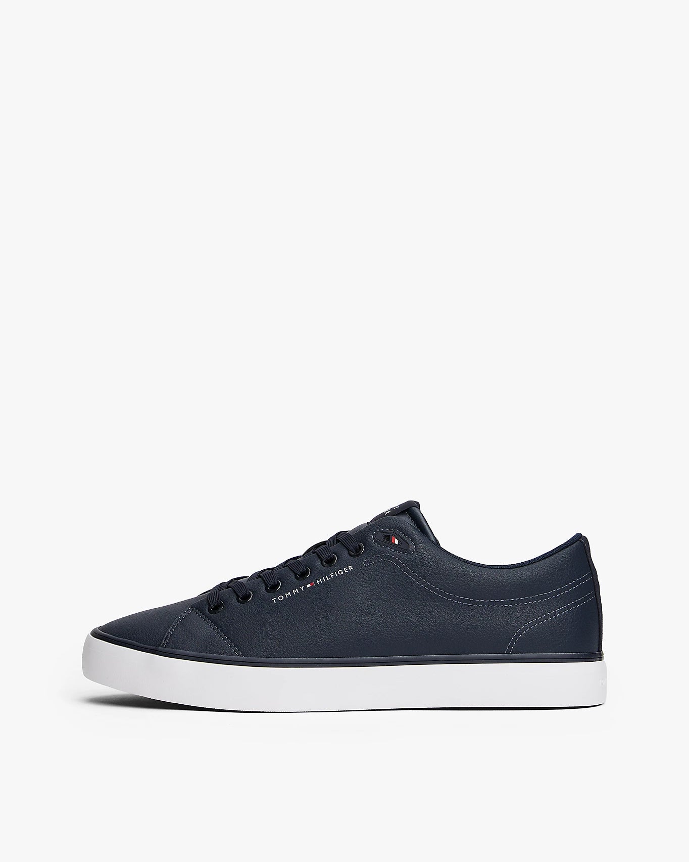Tommy Hilfiger TH Core Low-Top Mens Vulcanised Leather Trainers - Desert Sky