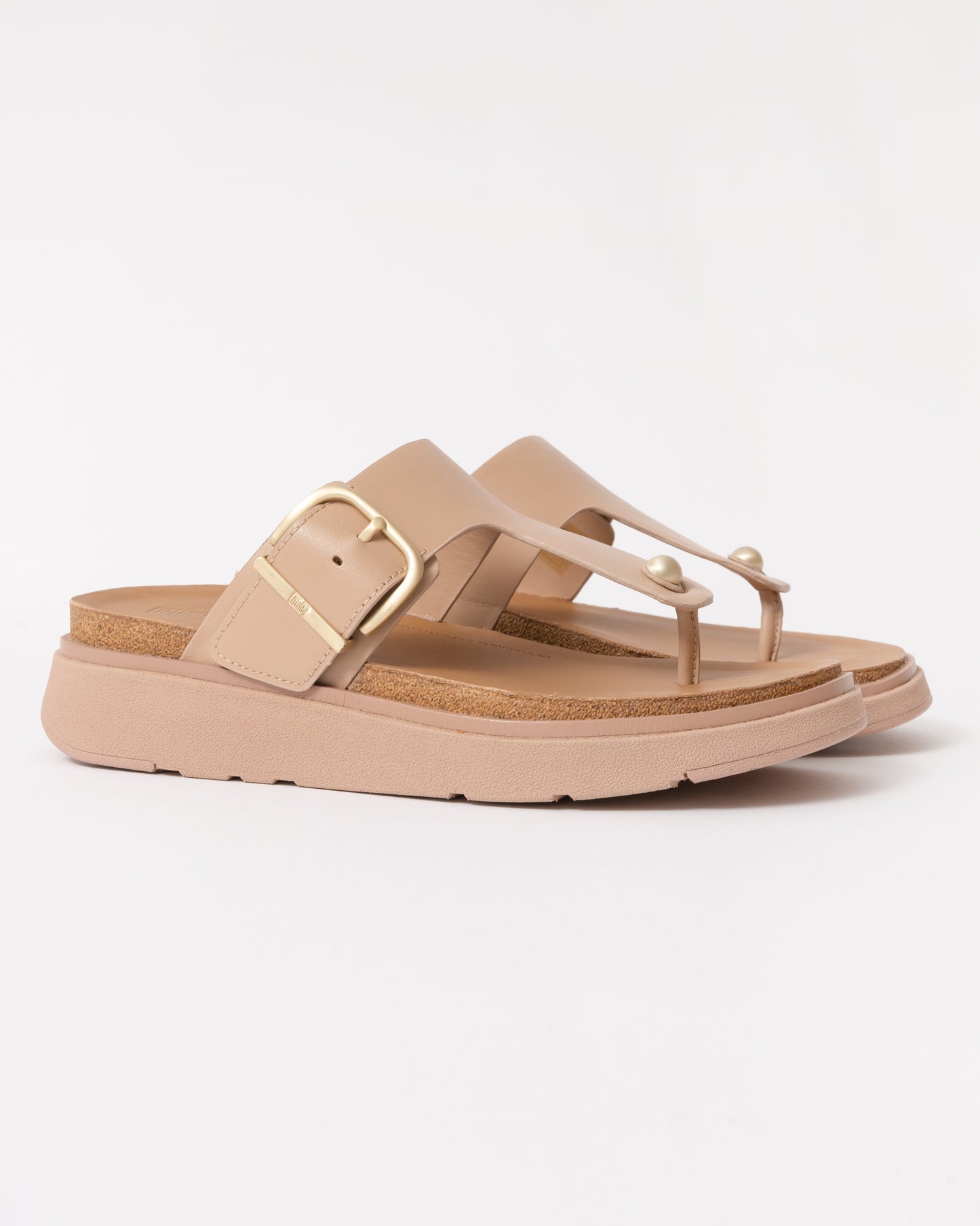 FitFlop Womens Gen-FF Buckle Leather Toe-Post Sandals