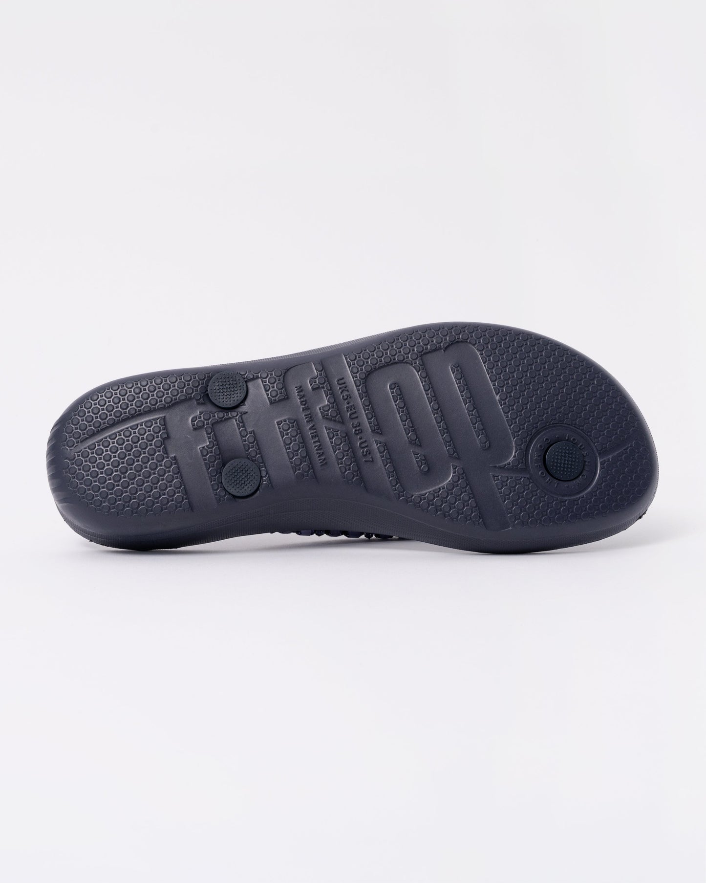FitFlop Womens iQushion Multi-Crystal Ergonomic Flip-Flops - Midnight Navy 399