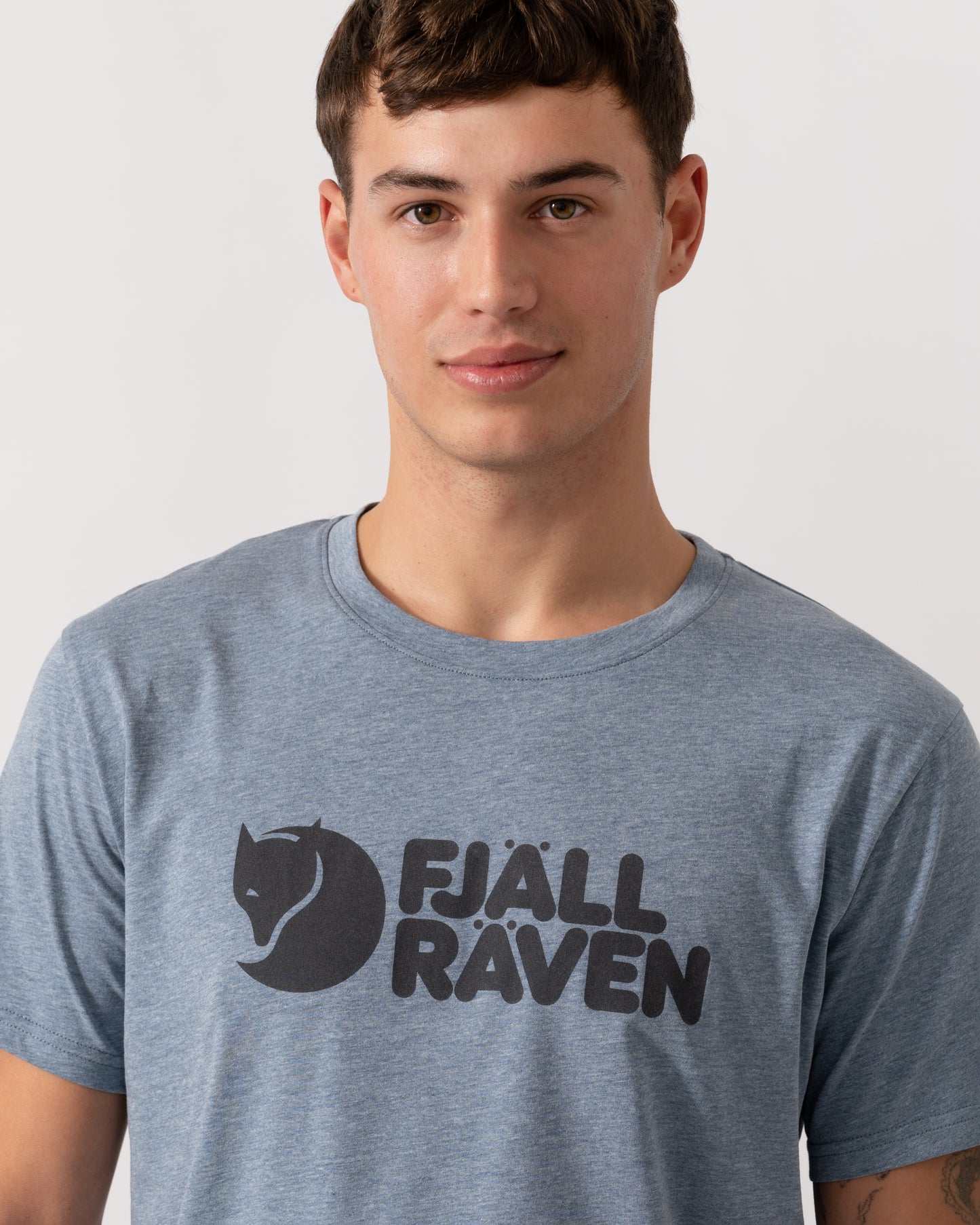 Fjallraven Logo Mens T-Shirt - Uncle Blue/Melange 520-999