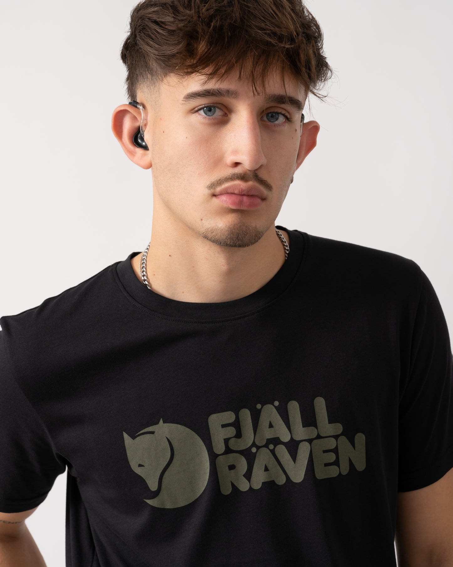 Fjallraven Logo Mens T-Shirt - Black 550