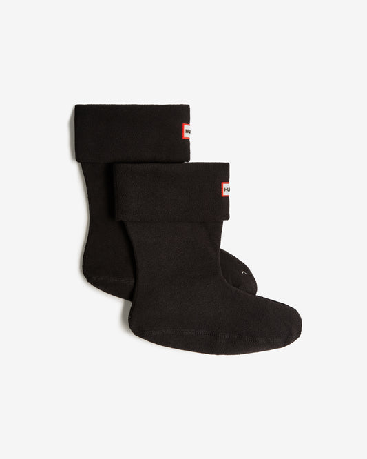 Hunter Fleece Short Boot Sock - Black