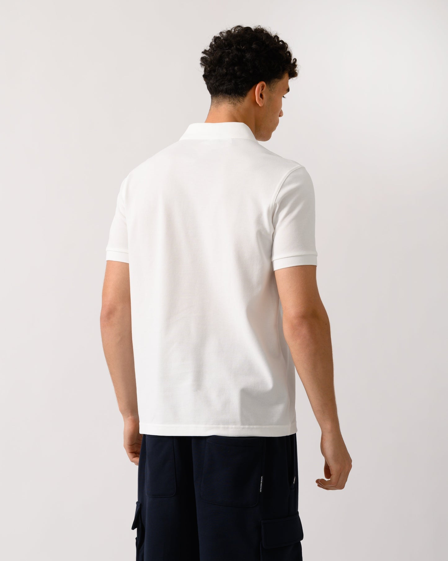 Fred Perry Mens Plain Signature Polo Shirt - Snow White/Honeycomb Y53