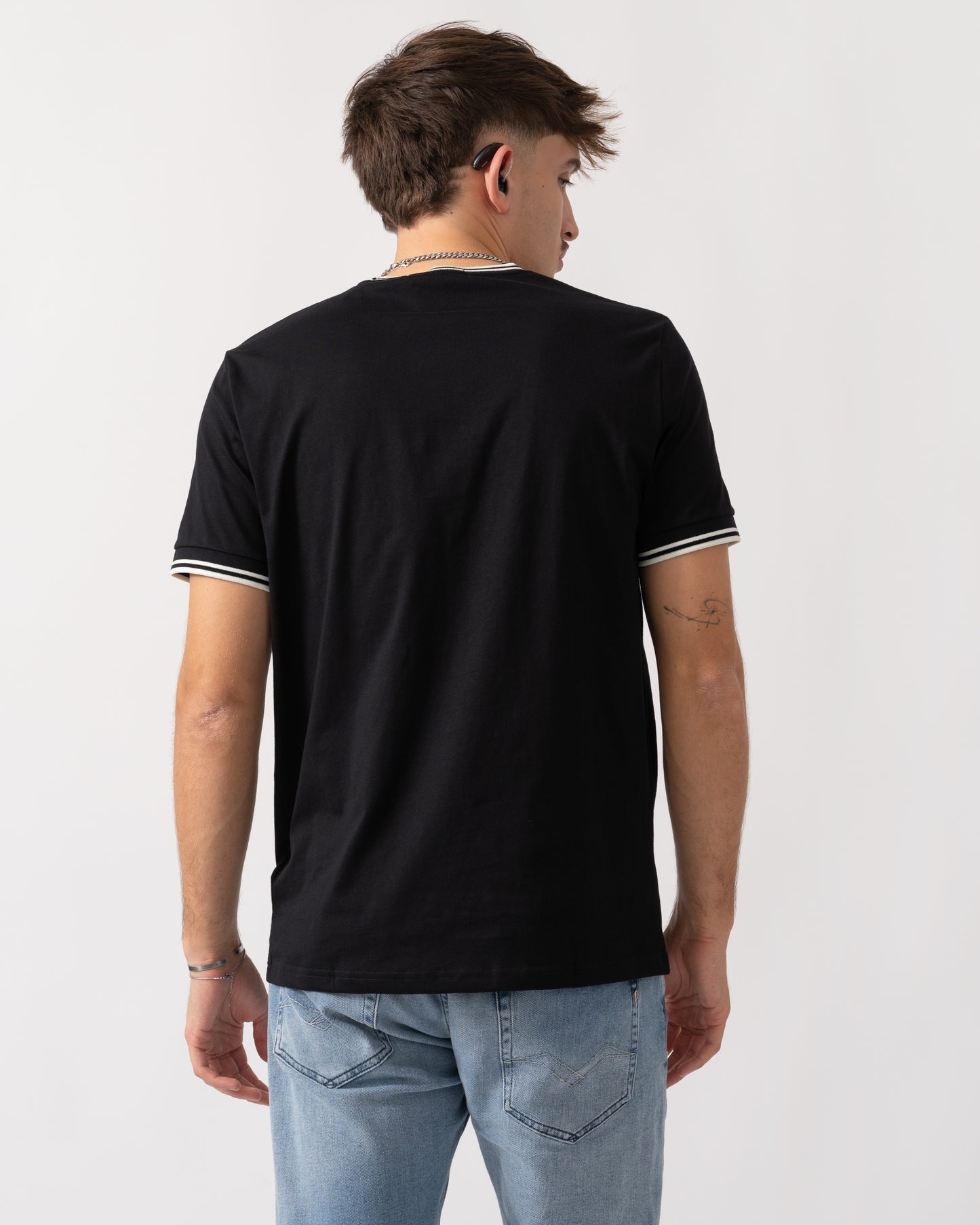 Fred Perry Mens Twin Tipped T-Shirt NOS - Black 102