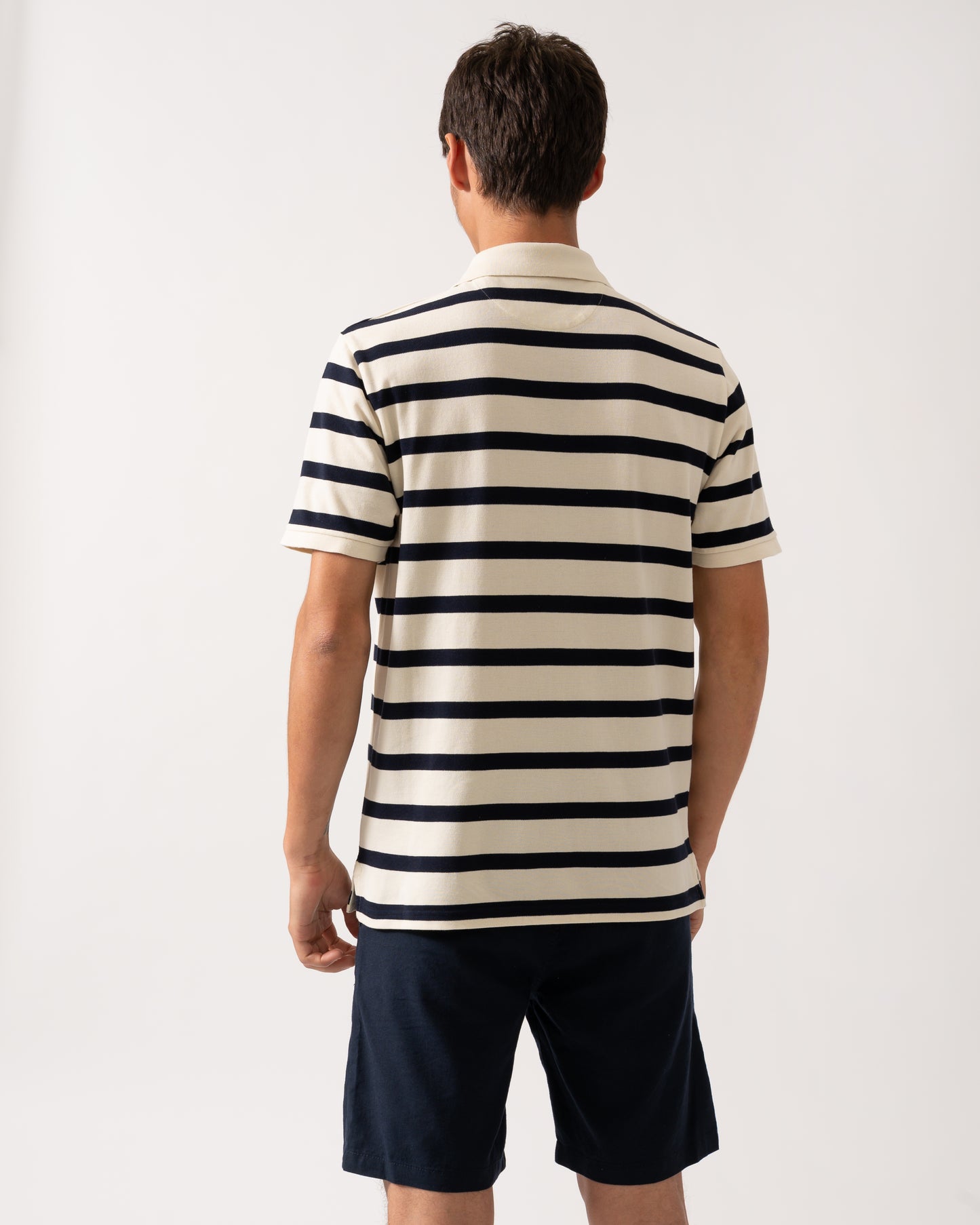 GANT Men Striped Polo Shirt - 130 Cream