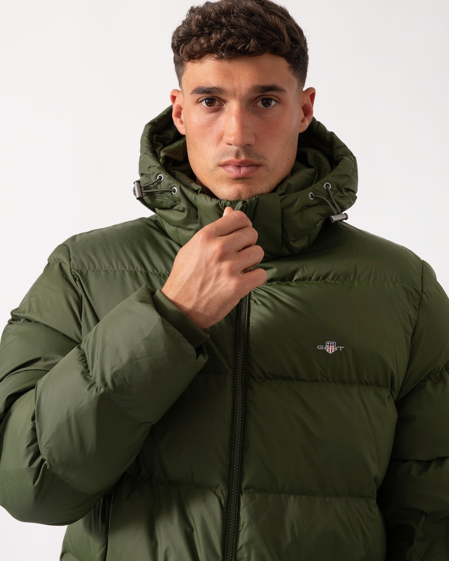 GANT Mens Active Cloud Mid Length Puffer Jacket - 360 Country Green