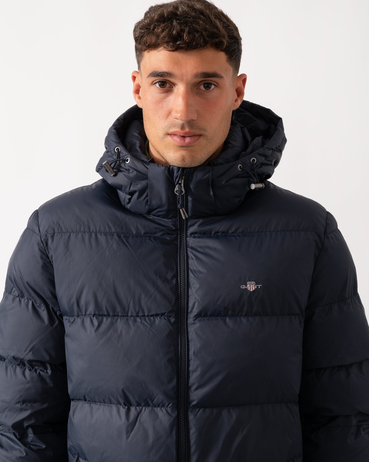 GANT Mens Active Cloud Mid Length Puffer Jacket - 433 Evening Blue