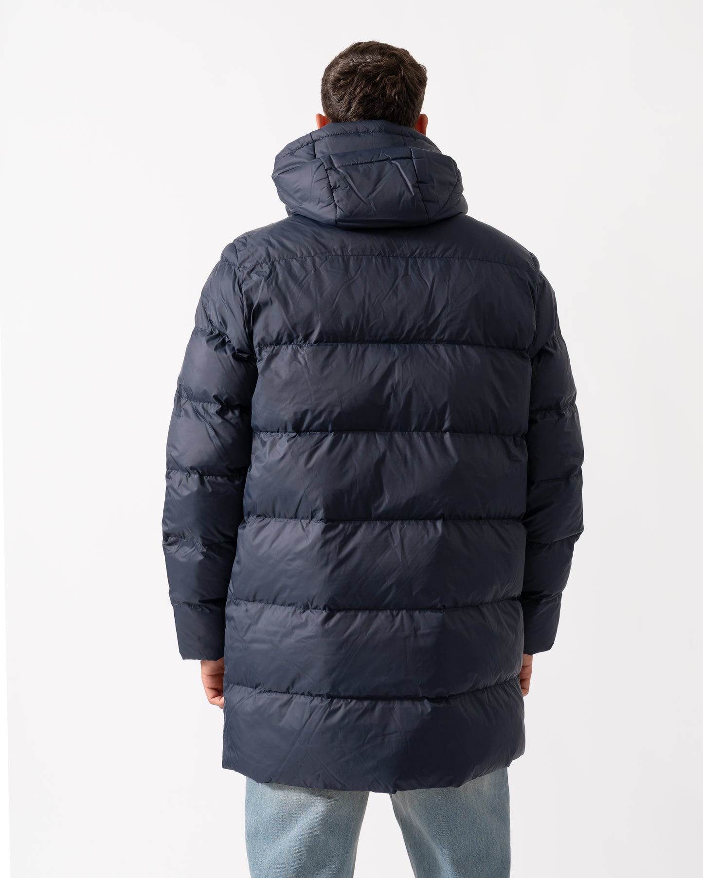 GANT Mens Active Cloud Mid Length Puffer Jacket - 433 Evening Blue