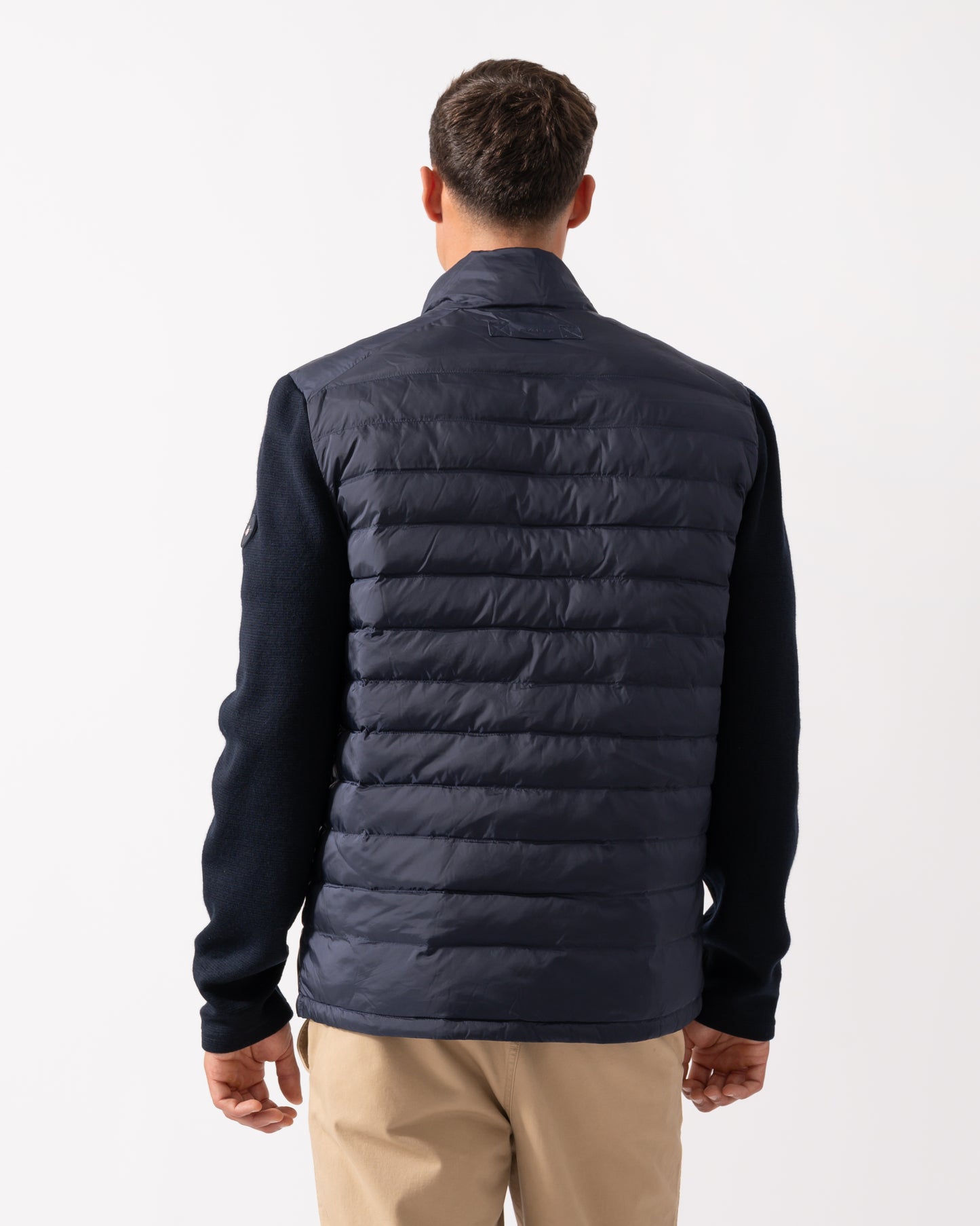GANT Mens Mixed Media Hybrid Jacket - 433 Evening Blue