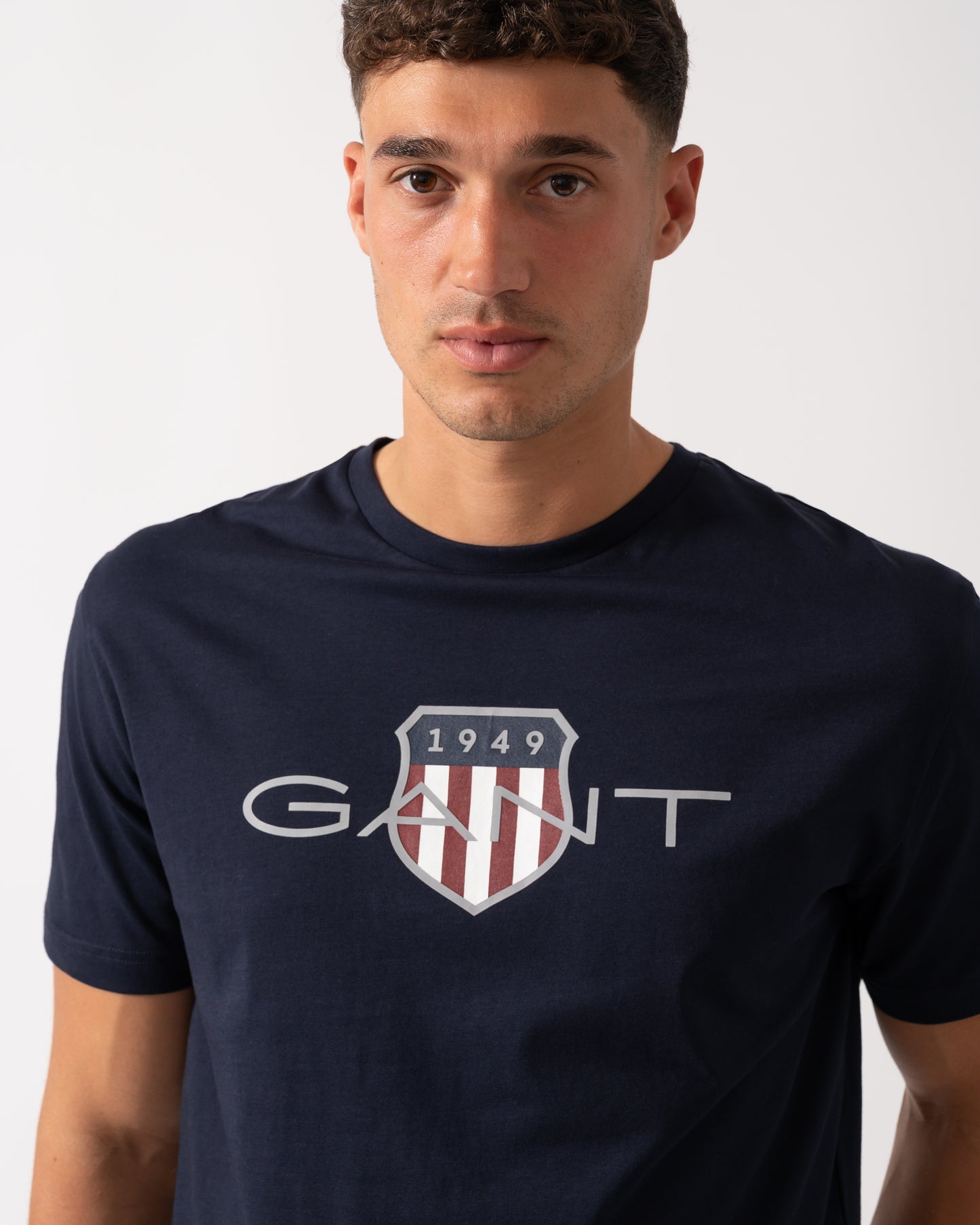 GANT Mens Short Sleeve Archive Shield T-Shirt - 433 Evening Blue