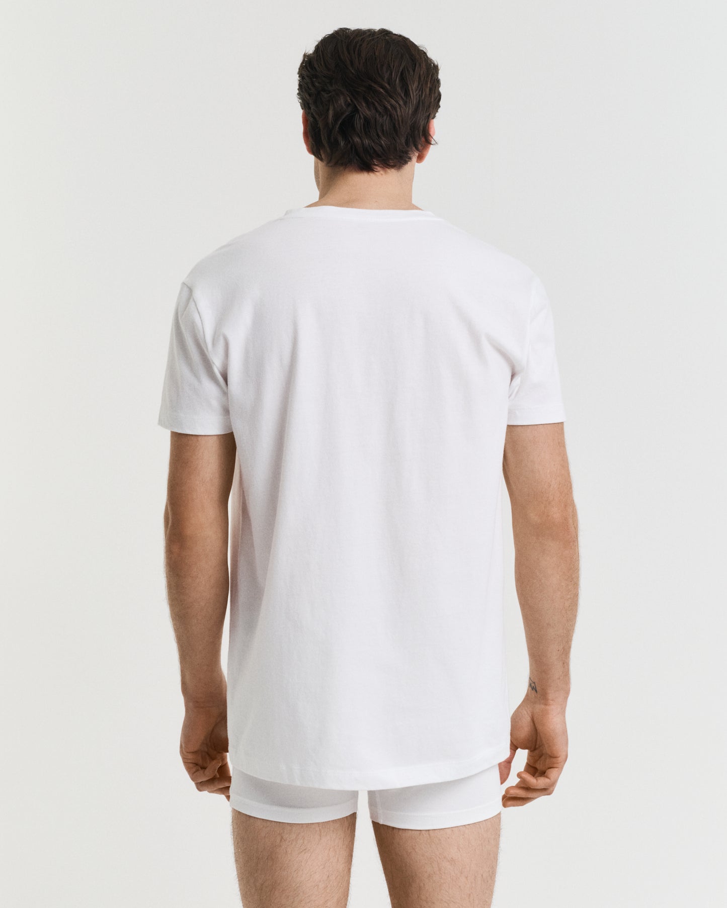 GANT Mens V-Neck T-Shirt 2-Pack - 110 White