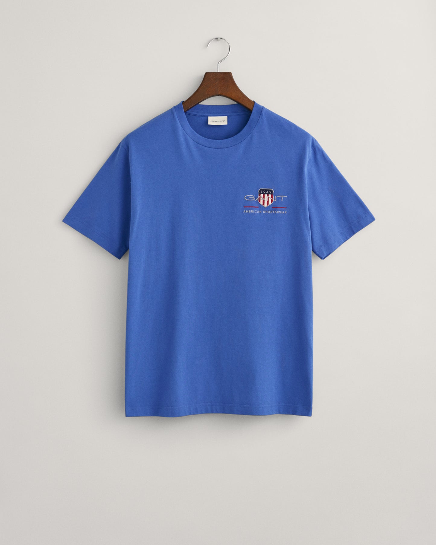GANT Mens Regular Fit Embroidered Archive Shield T-Shirt - 407 Rich Blue