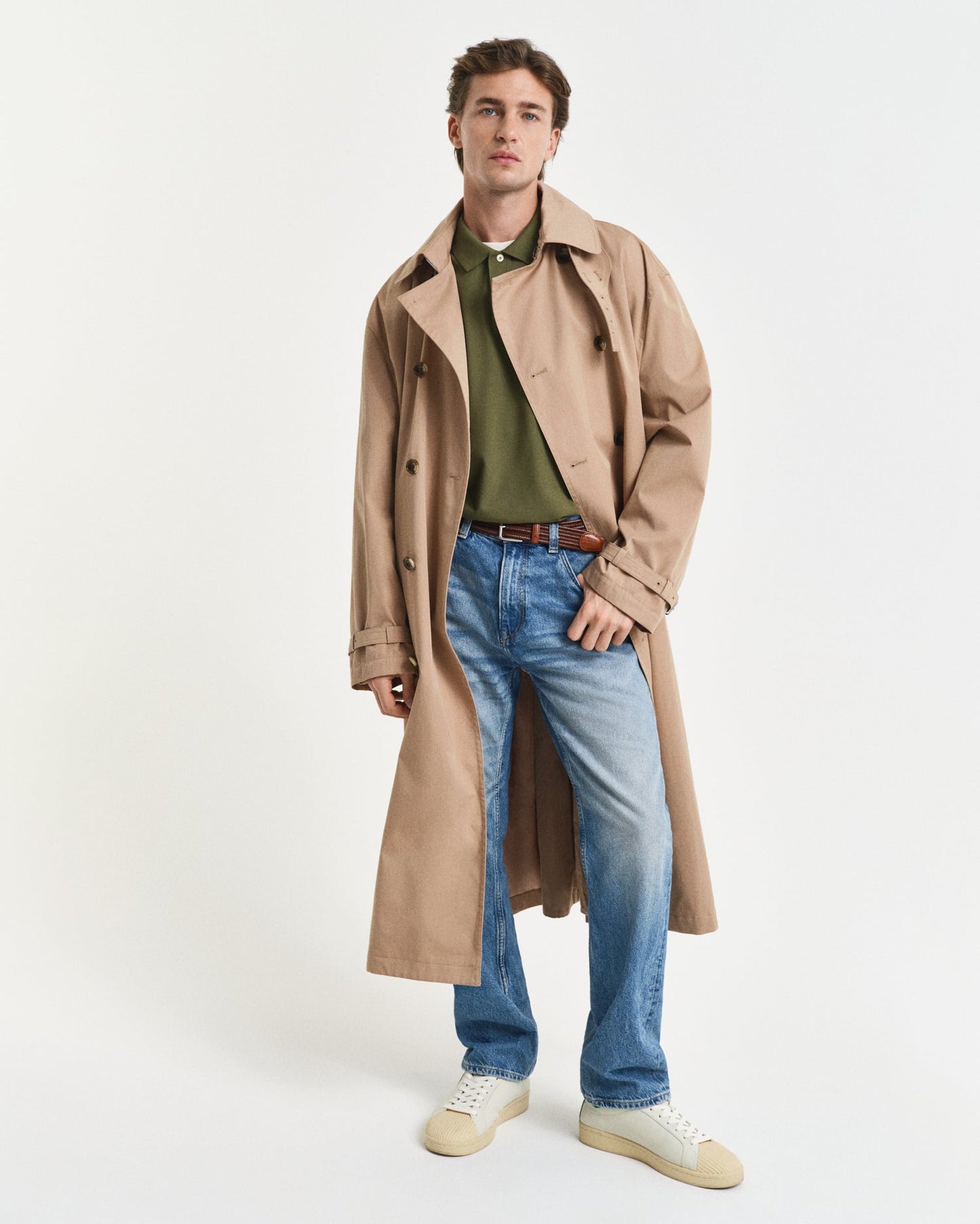 GANT Mens Regular Fit Short Sleeve Shield Logo Pique Polo - 303 Moss Green