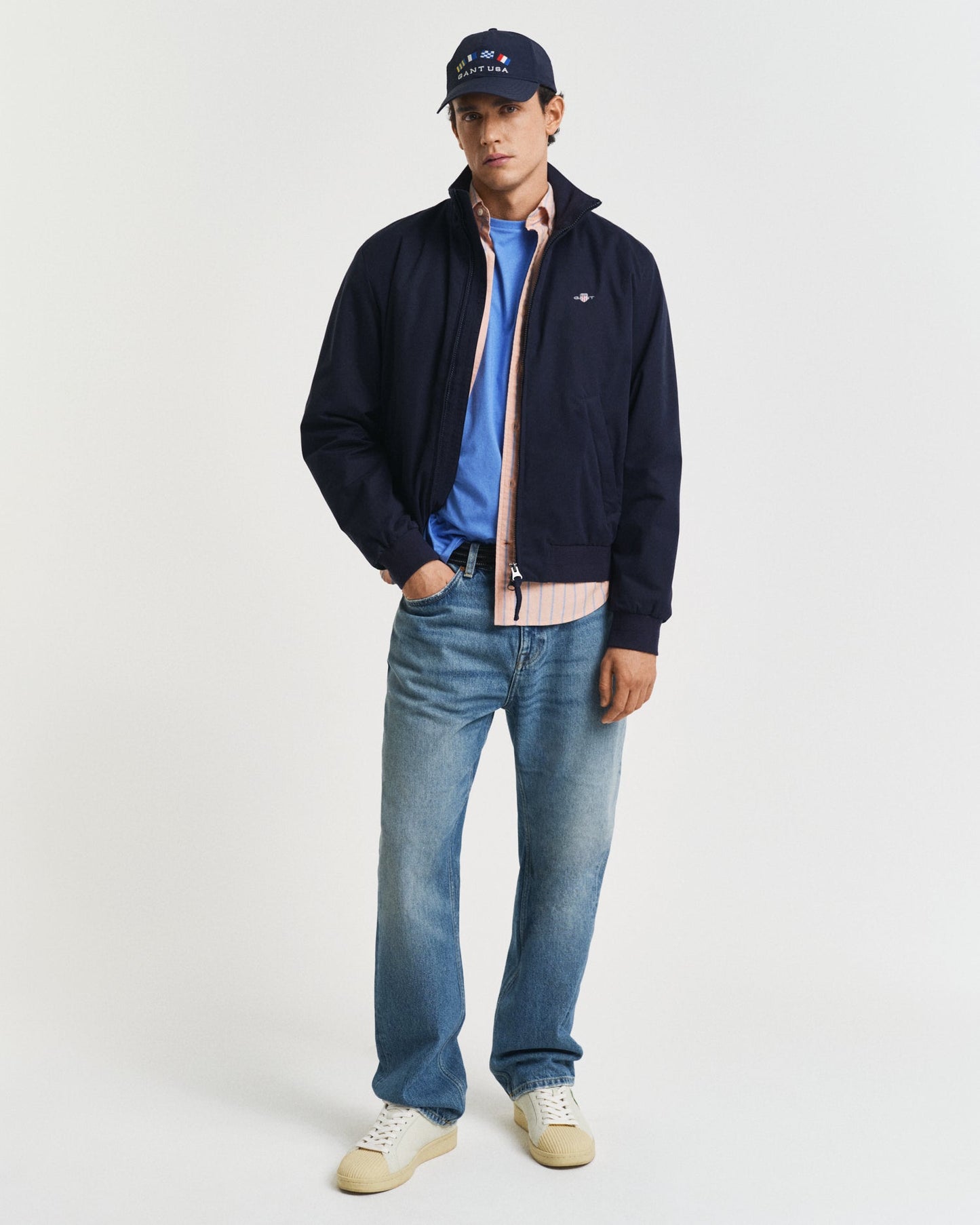 GANT Mens Regular Fit Short Sleeve Shield Logo T-Shirt - 419 Perfect Blue
