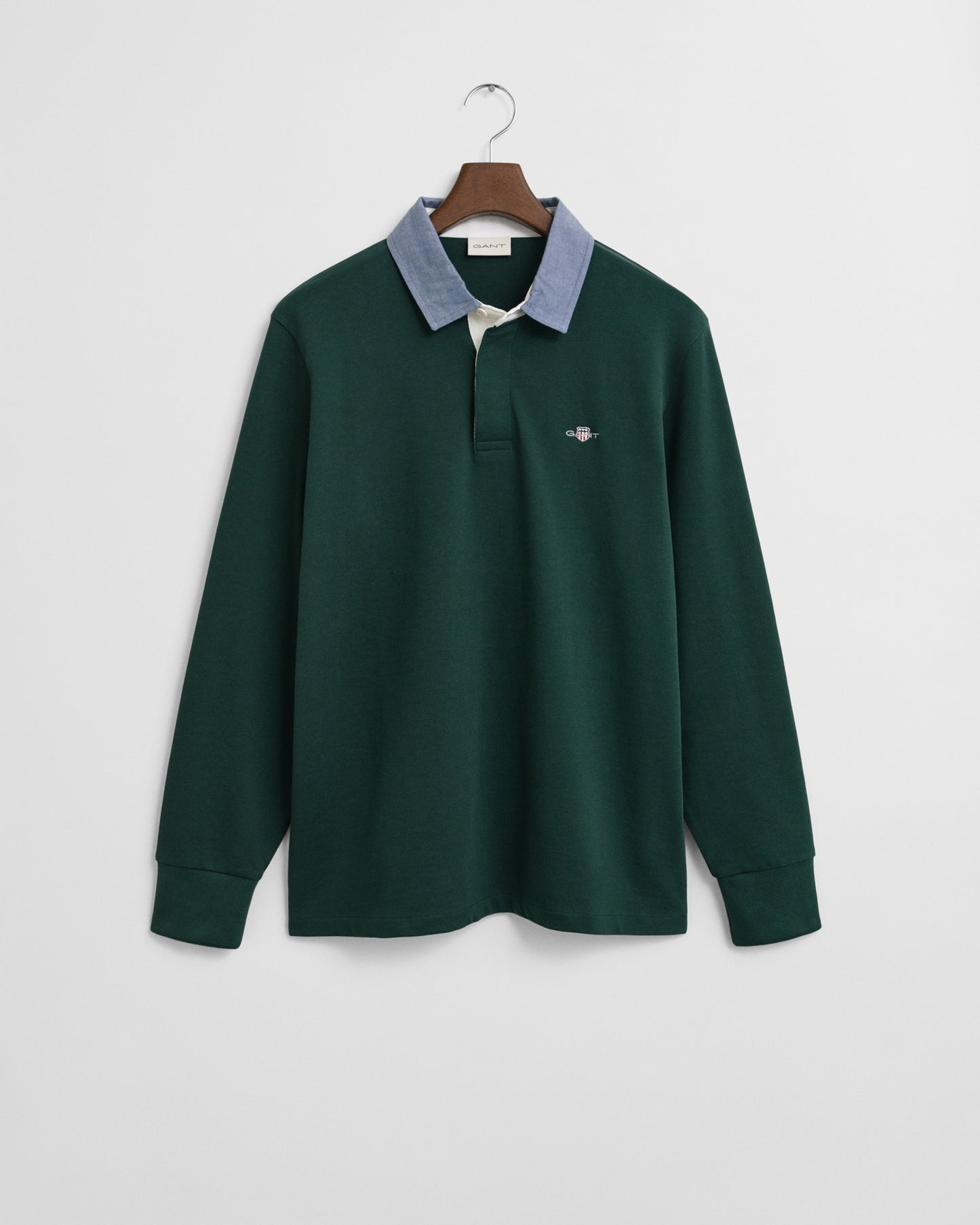 GANT Mens Regular Fit Chambray Heavy Rugger - 374 Tartan Green