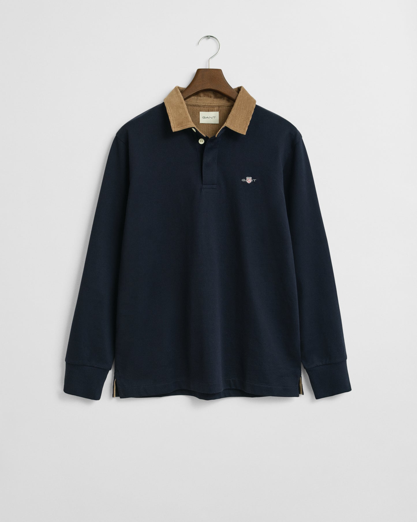 GANT Mens Cord Collar Heavy Rugger - 433 Evening Blue