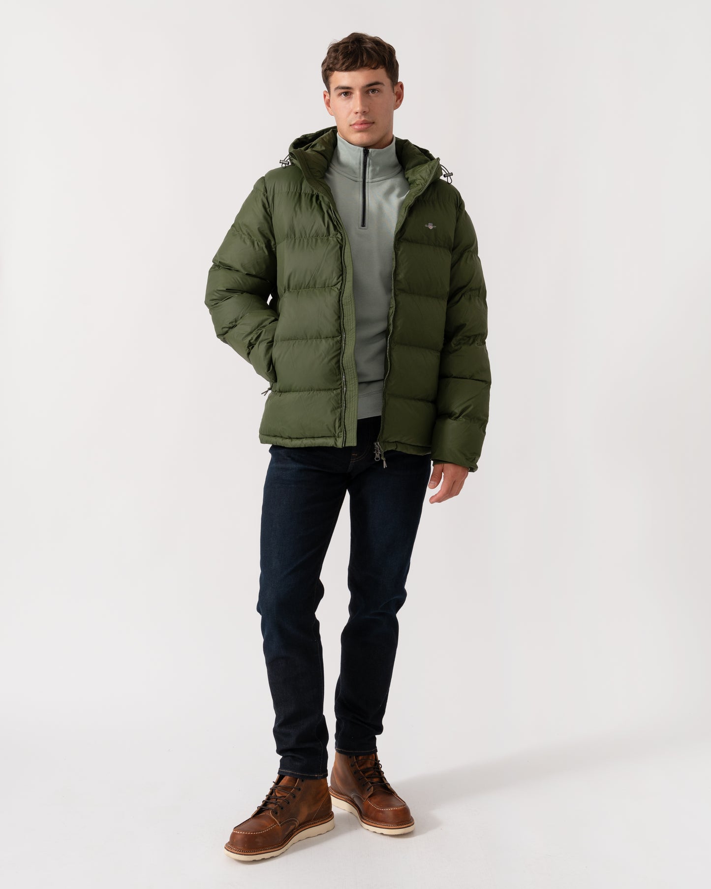 GANT Mens Active Cloud Puffer Jacket - 360 Country Green