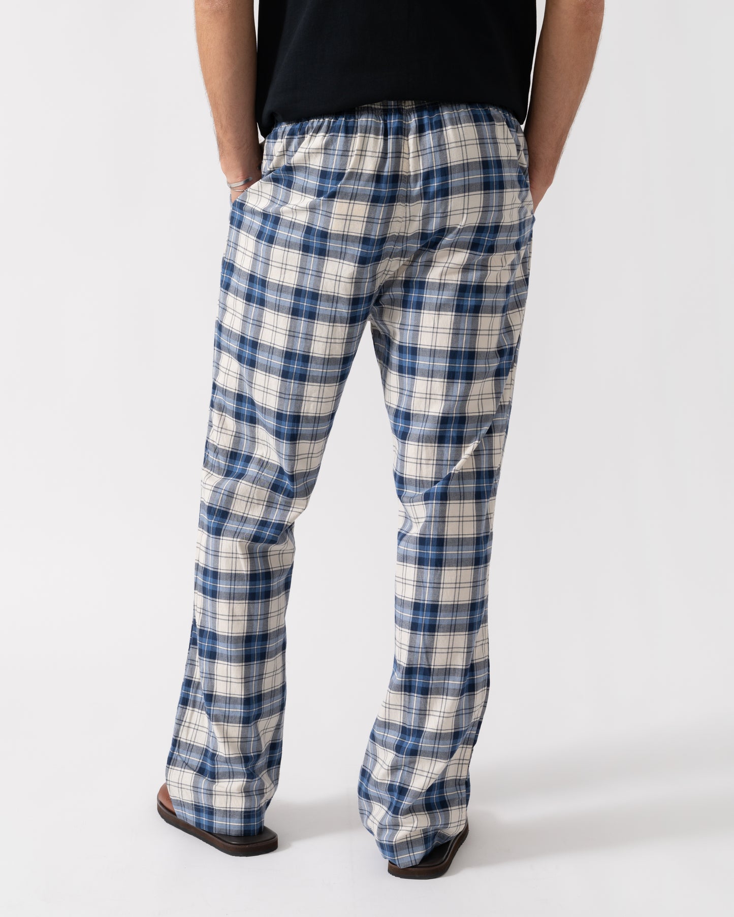 GANT Mens Checked Pyjama Pants - 473 Blue Water