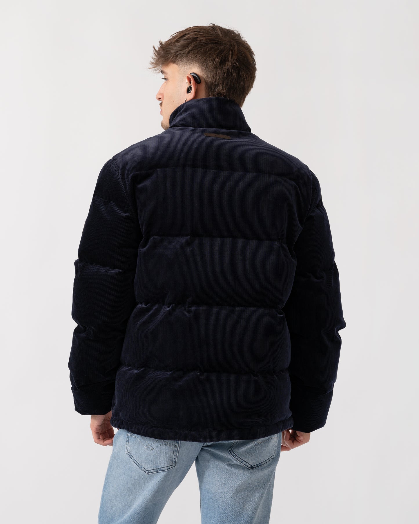 GANT Mens Cord Puffer Jacket - 433 Evening Blue