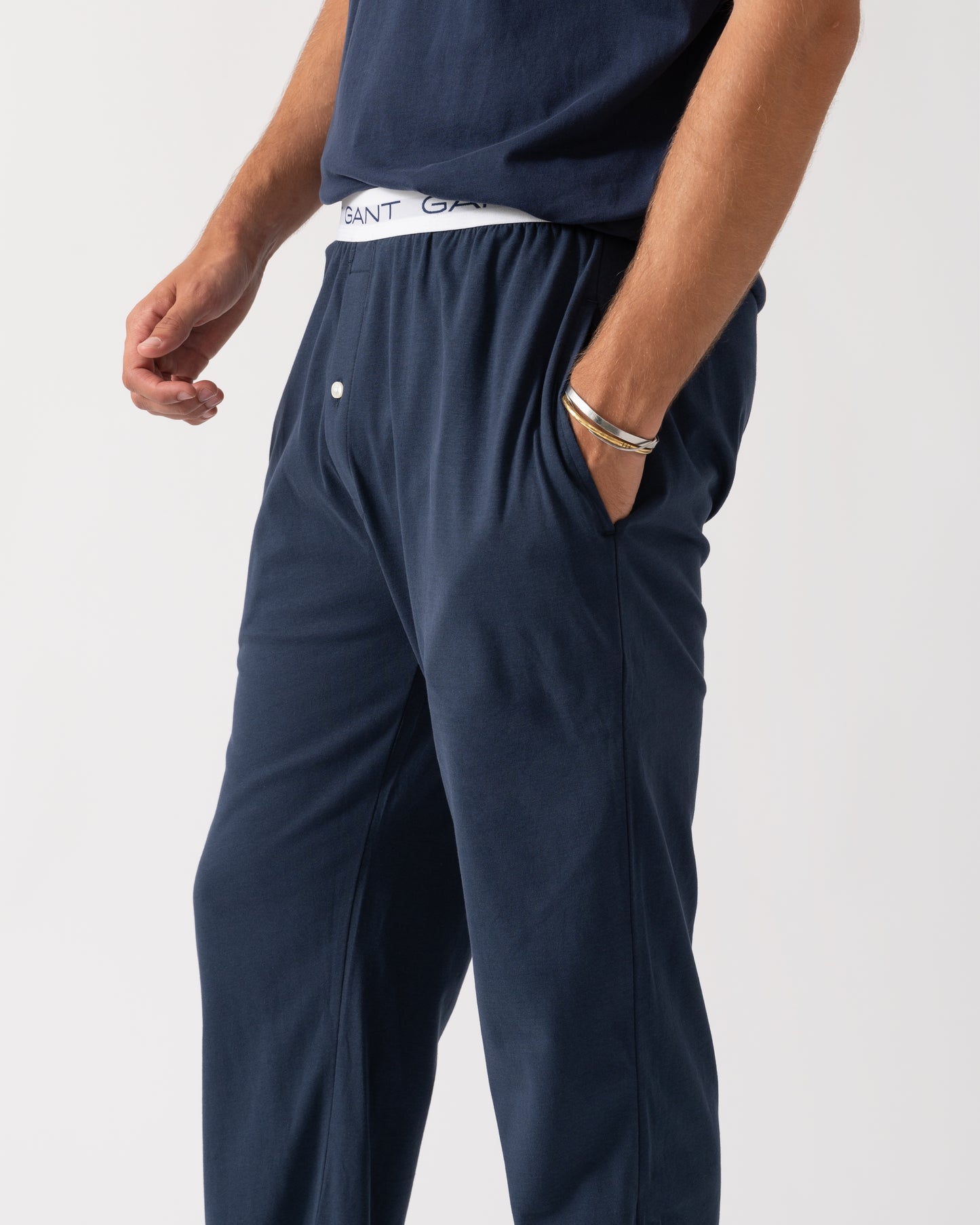 GANT Mens Jersey Pyjama Pants - 410 Marine
