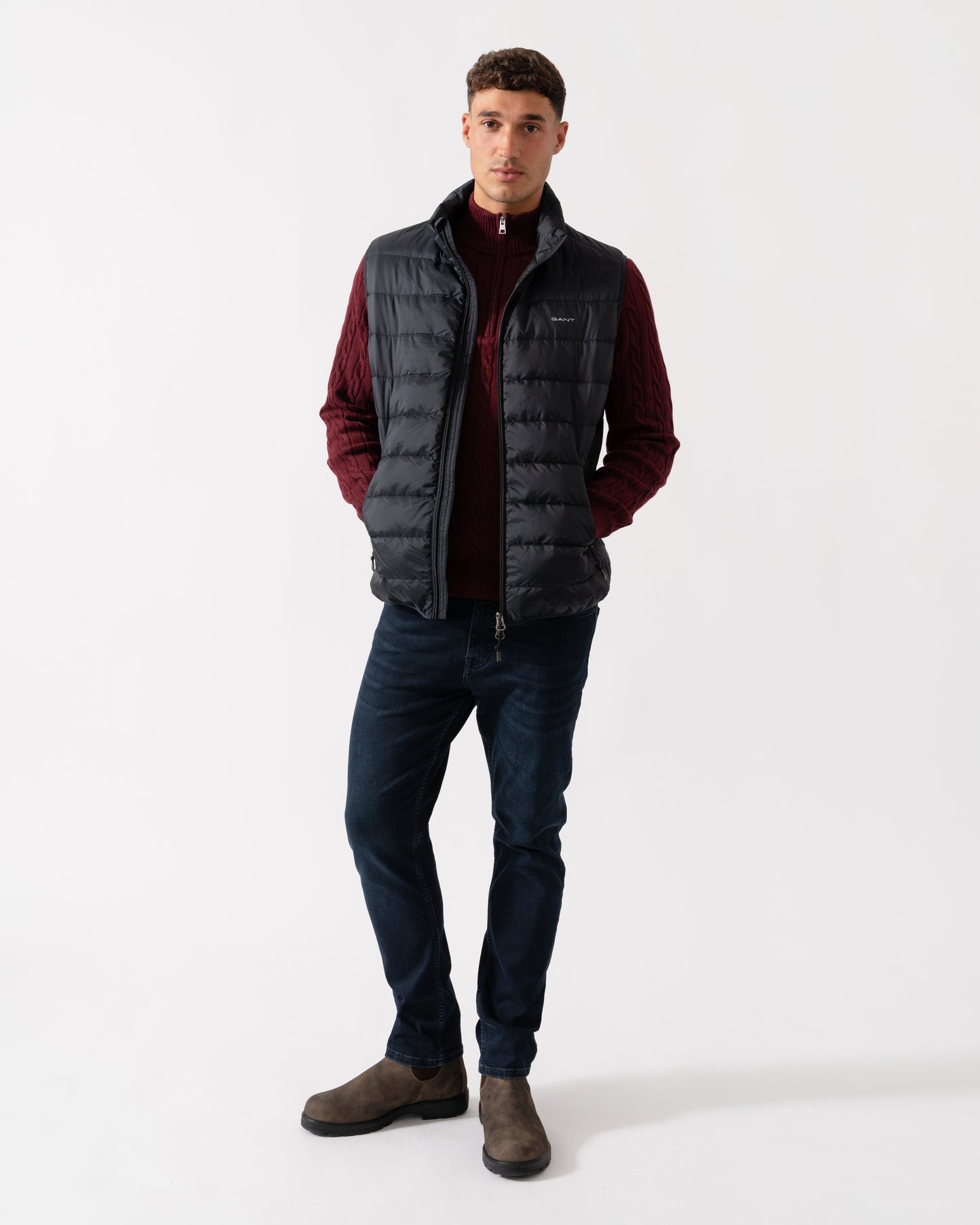 GANT Mens Light Down Padded Gilet - 5 Black