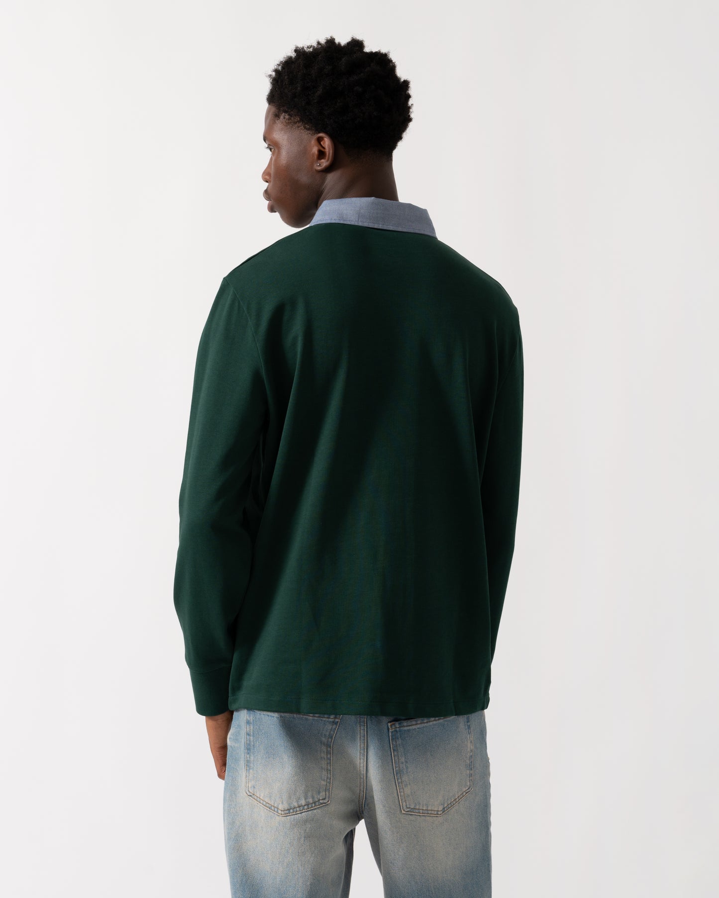 GANT Mens Regular Fit Chambray Heavy Rugger - 374 Tartan Green