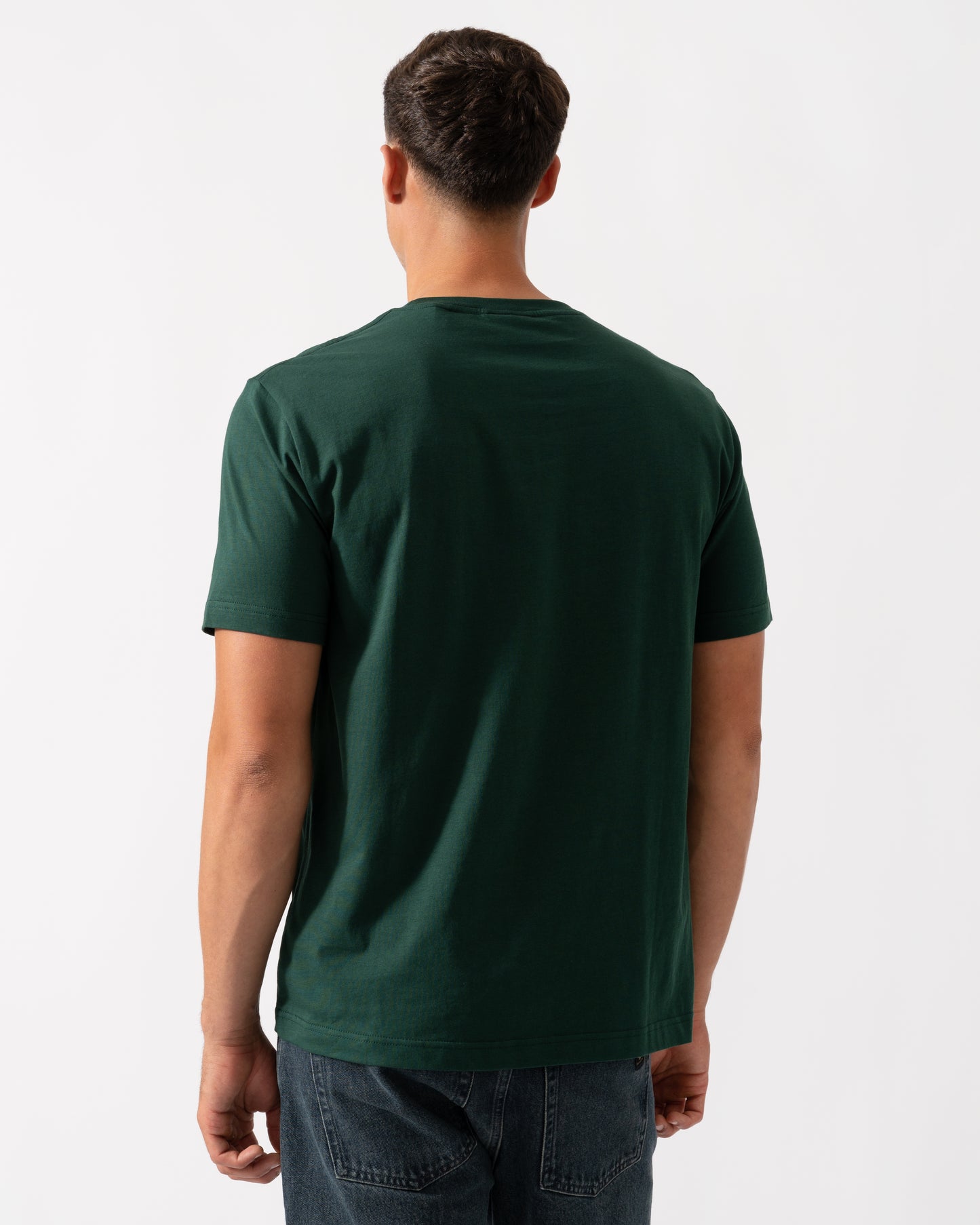 GANT Mens Regular Fit Embroidered Archive Shield T-Shirt - 374 Tartan Green
