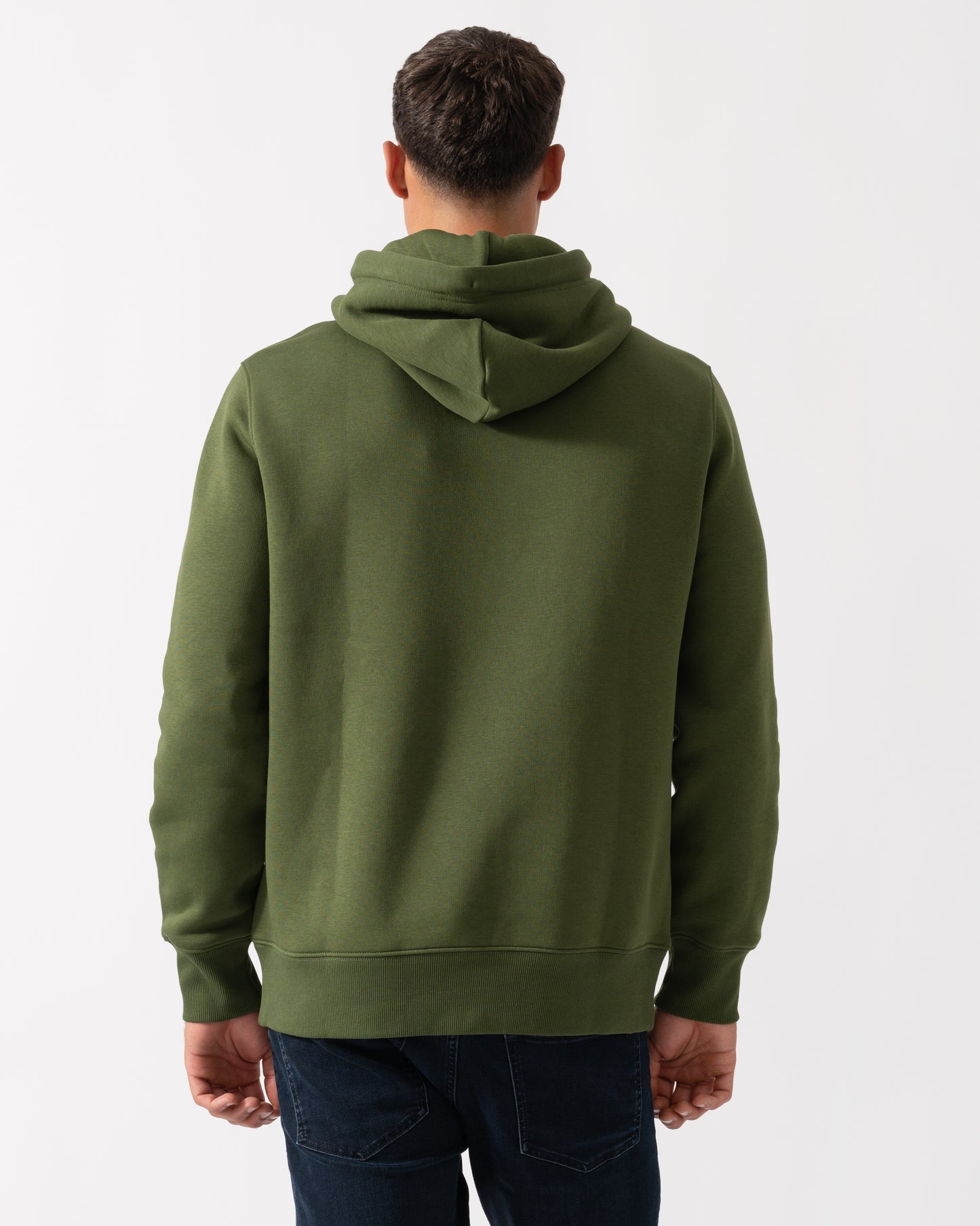 GANT Mens Regular Fit Shield Logo Pullover Hoodie - 360 Country Green