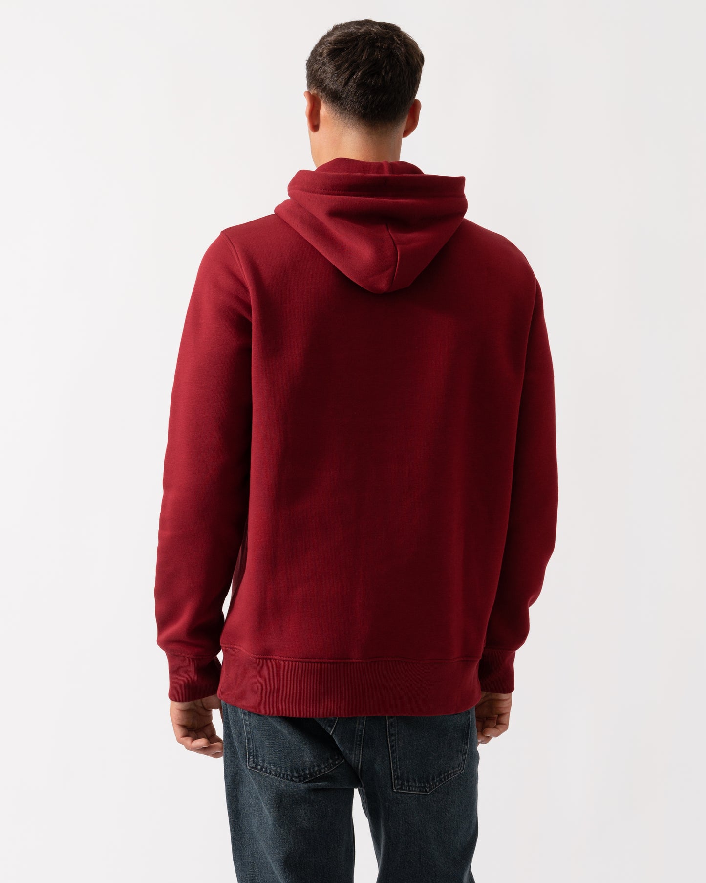 GANT Mens Regular Fit Shield Logo Pullover Hoodie - 604 Plumped Red