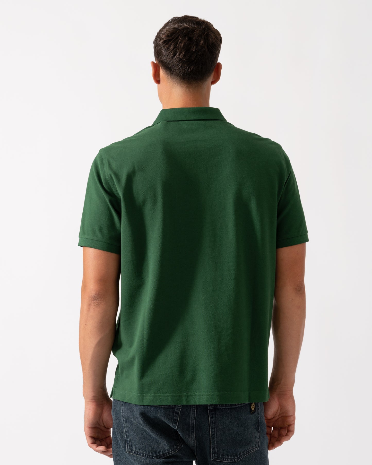 GANT Mens Regular Fit Short Sleeve Shield Logo Pique Polo - 338 Forest Green