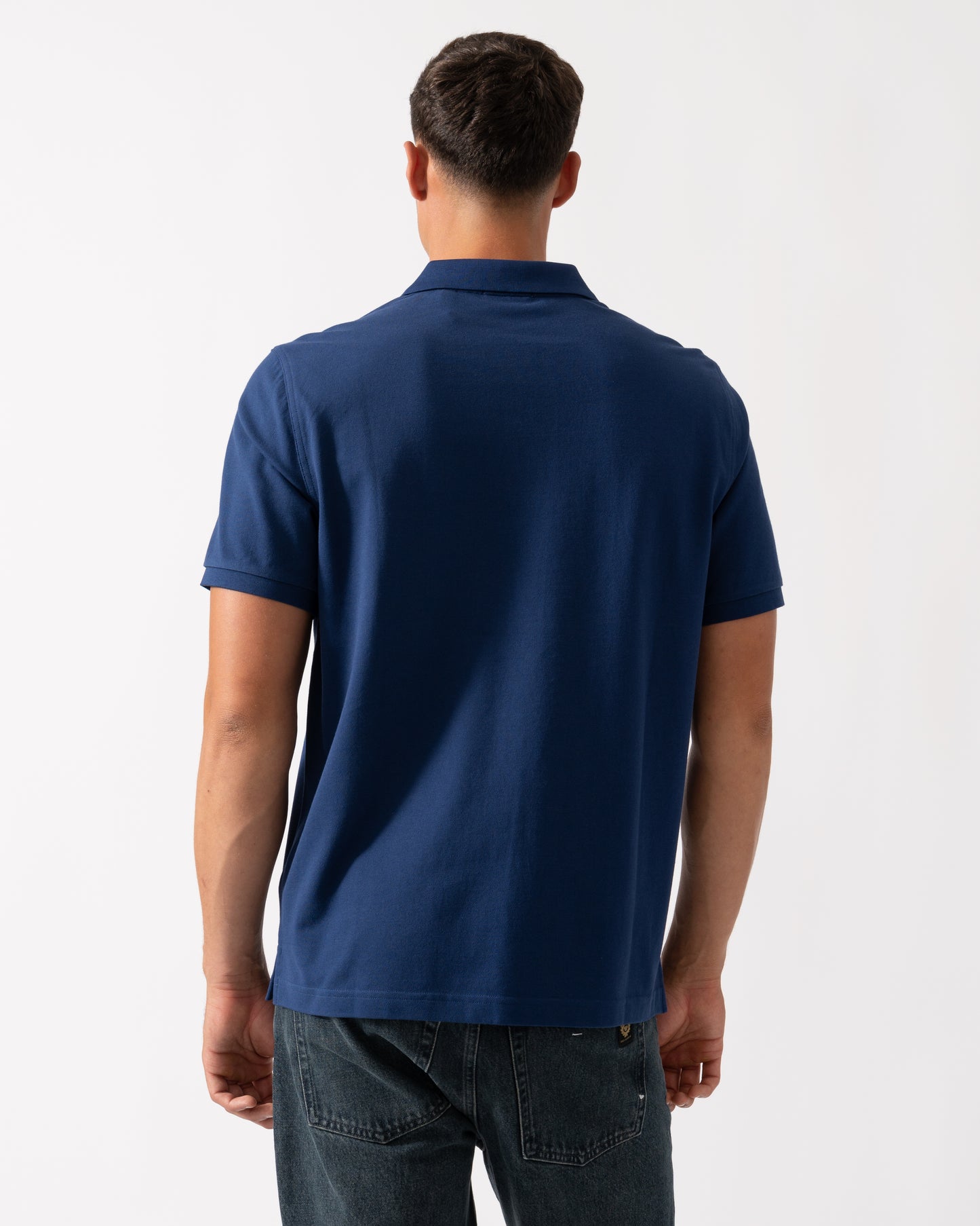GANT Mens Regular Fit Short Sleeve Shield Logo Pique Polo - 423 Persian Blue