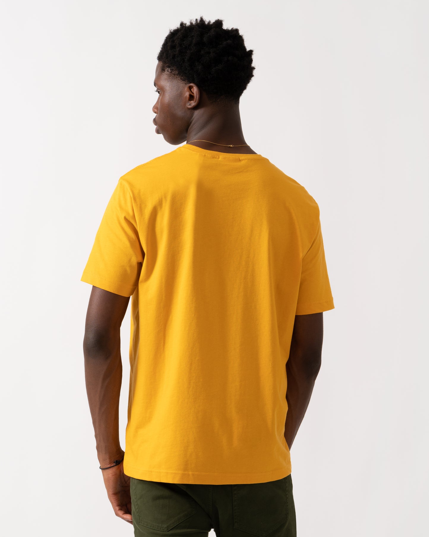 GANT Mens Regular Fit Short Sleeve Shield Logo T-Shirt - 751 Yellow Lichen
