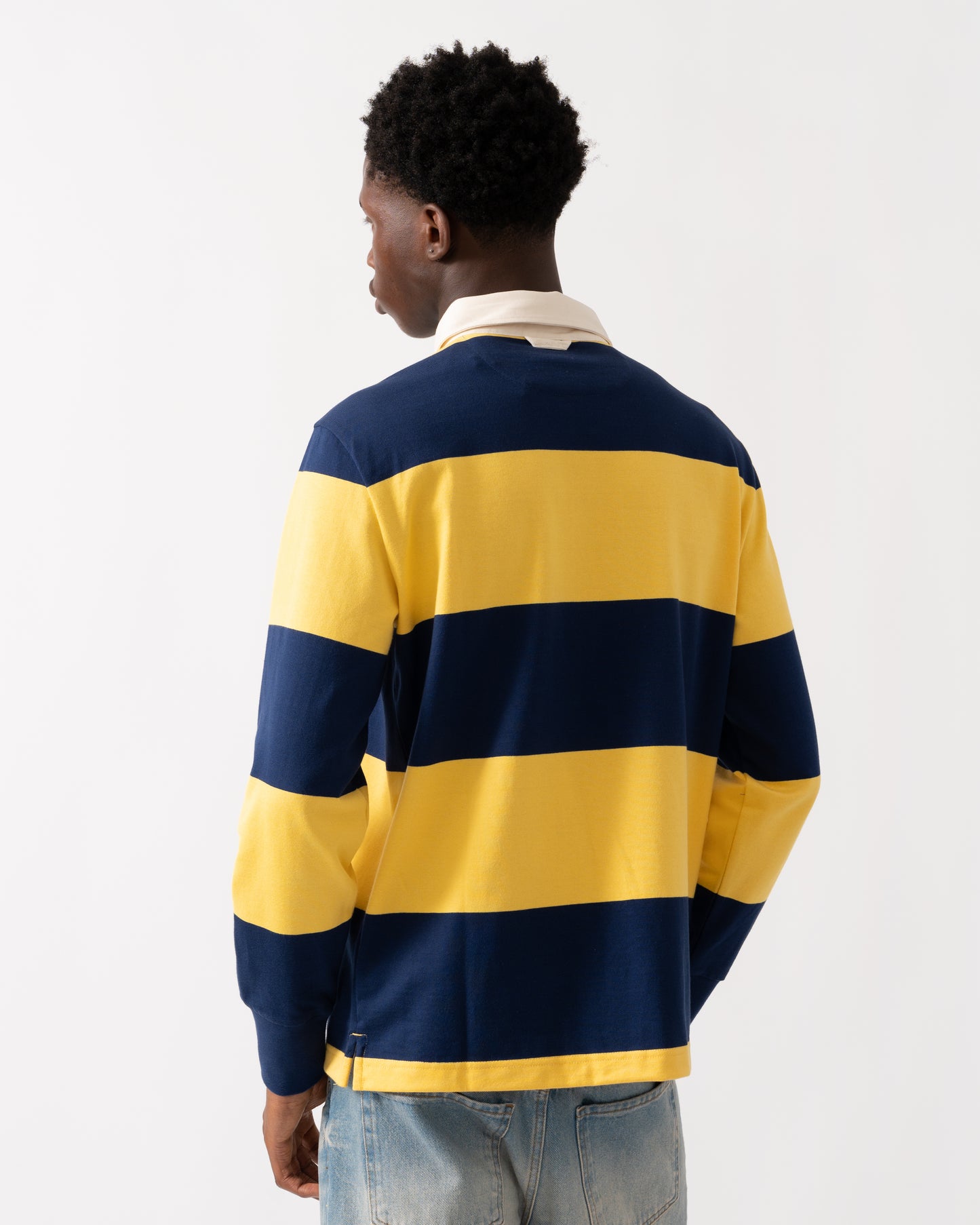 GANT Mens Striped Heavy Rugger - 423 Persian Blue