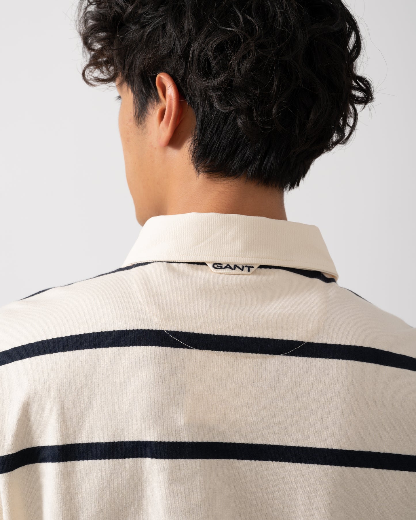 GANT Mens Thin Stripe Heavy Rugger - 130 Cream