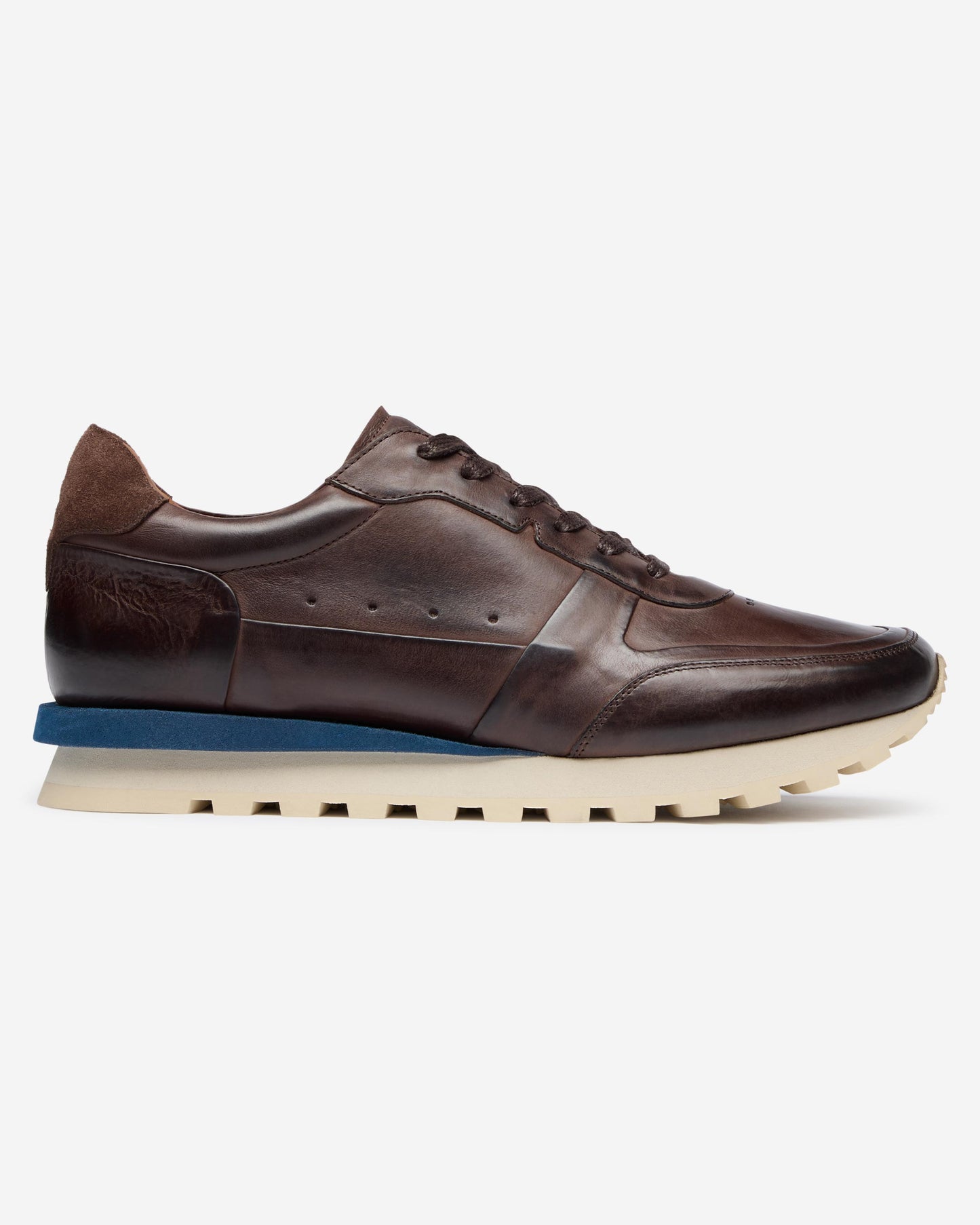 Oliver Sweeney Gaia Mens Hand Finished Calf Leather Trainers - Dark Brown