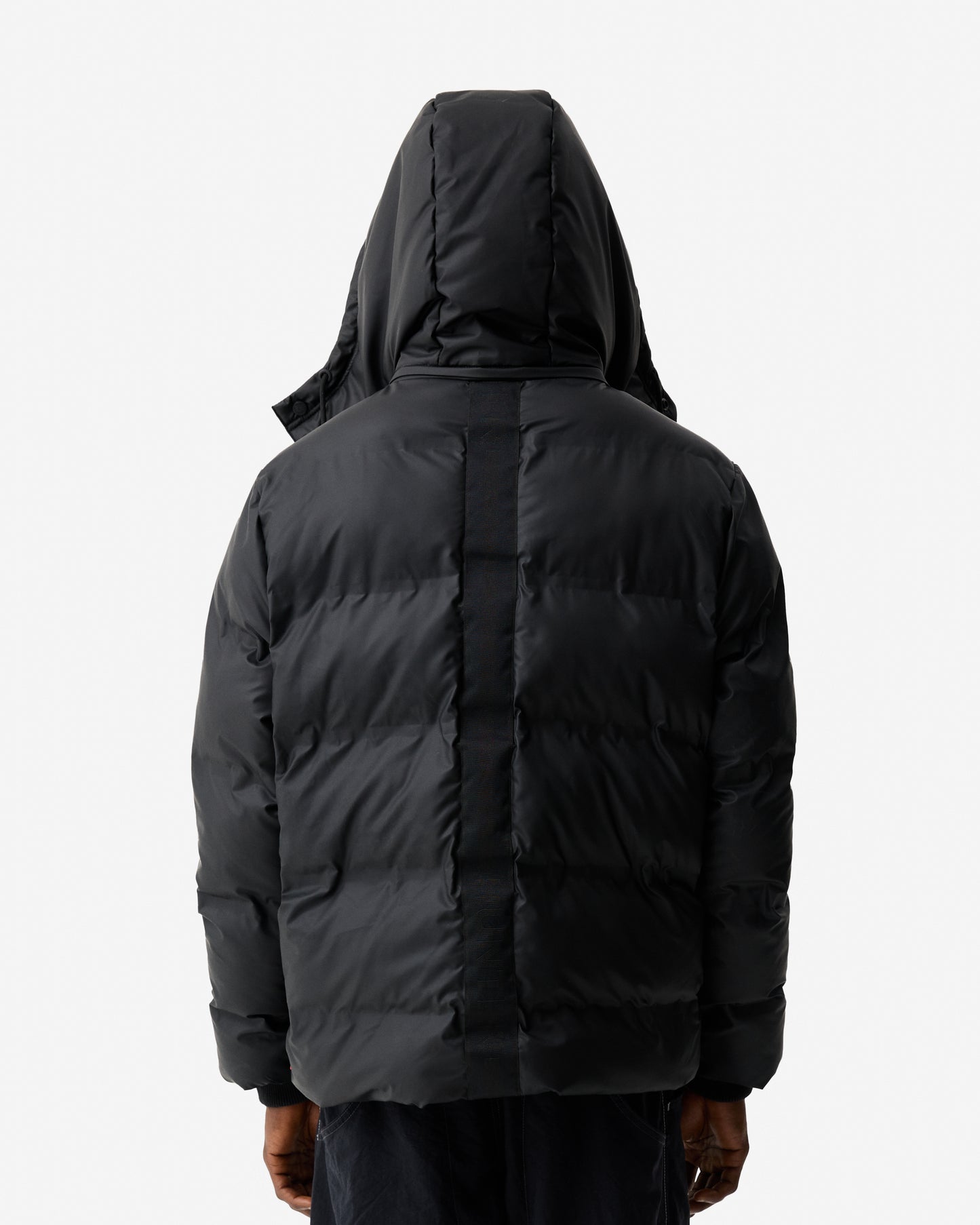 Hunter Wiley Mens PU Coated Puffer Jacket - Black