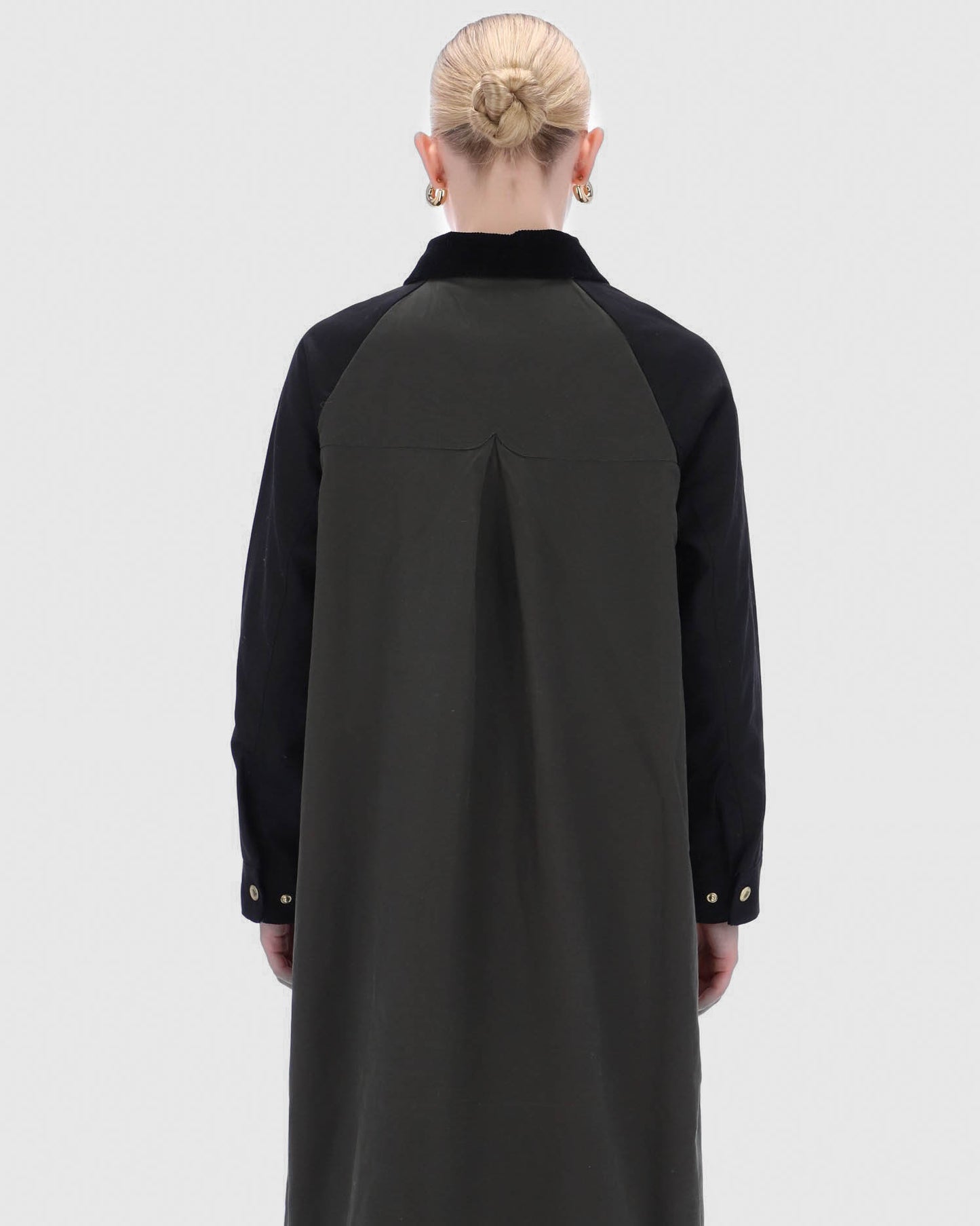 Hunter Harrow Patch Colour Block Womens Long Waxed Jacket - Kambaba