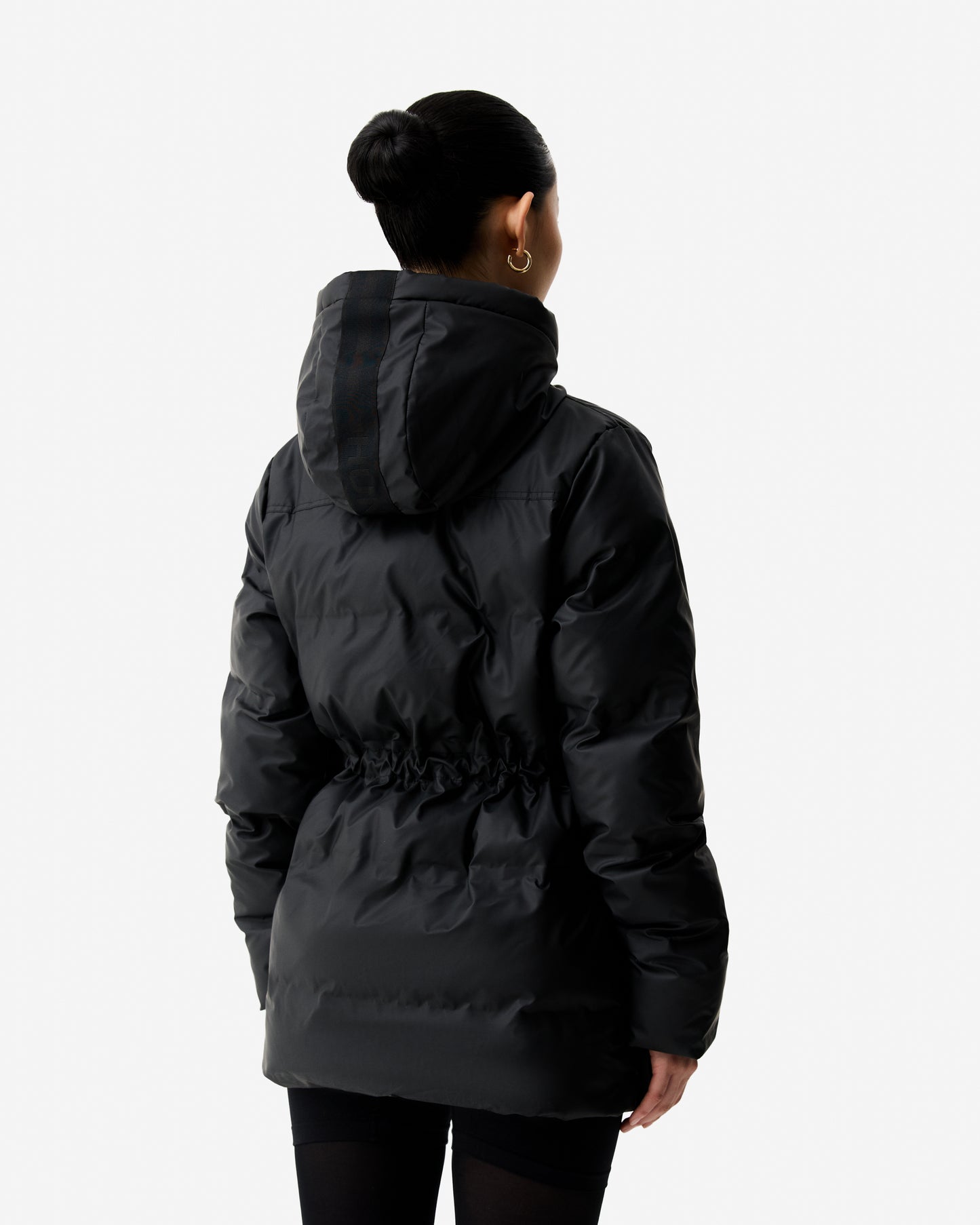 Hunter Lemhi Womens PU Coated Puffer Jacket - Black